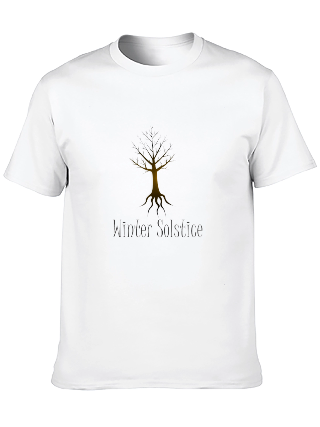 Winter Solstice Tree Graphic Tee - Unisex Black T-Shirt