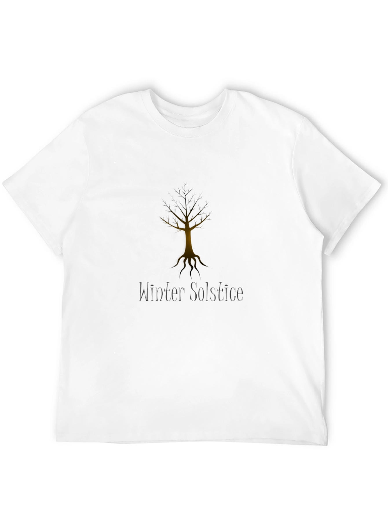 Winter Solstice Tree Graphic Tee - Unisex Black T-Shirt