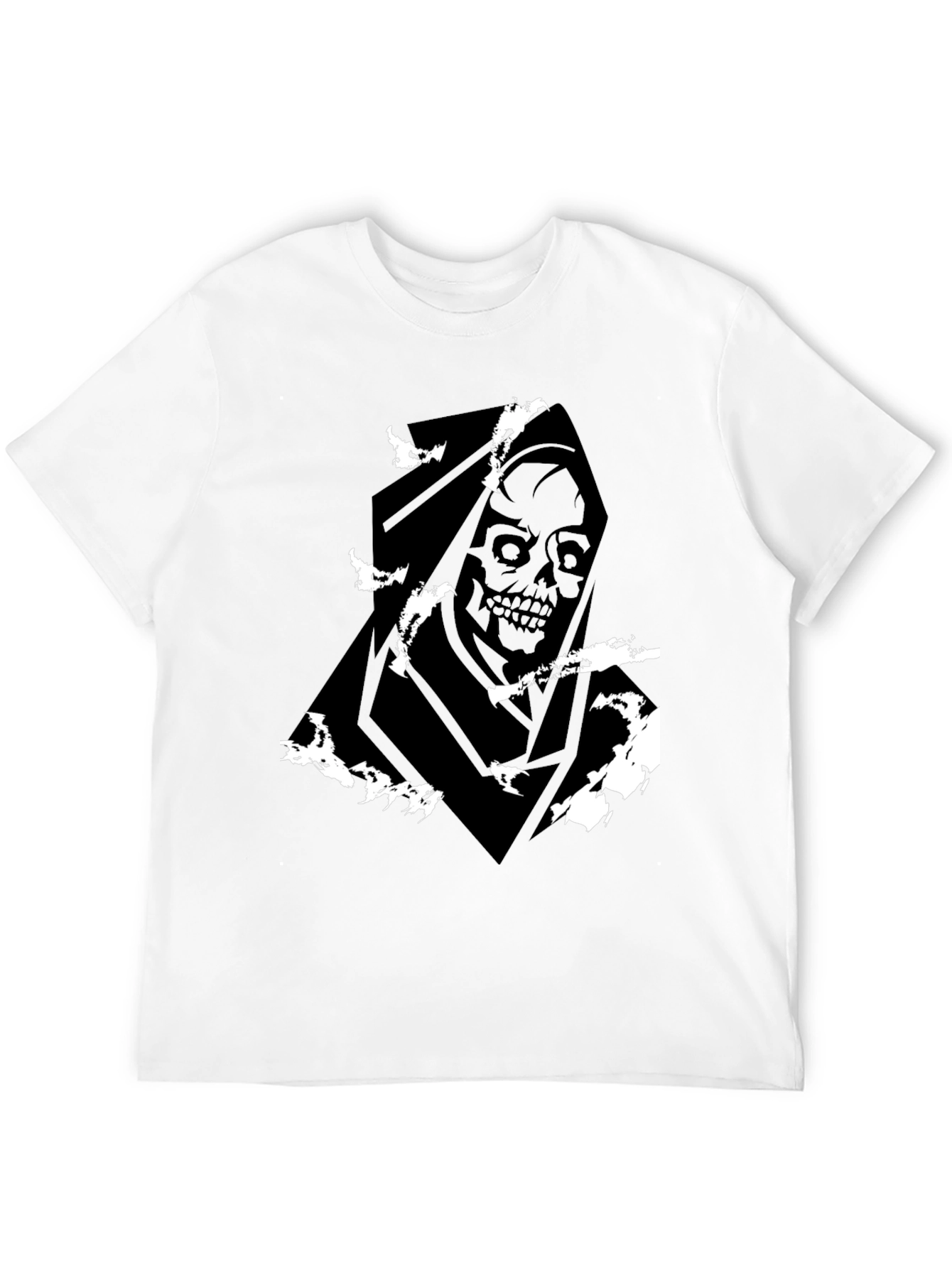 Grim Reaper Graphic Tee - Black Cotton Blend