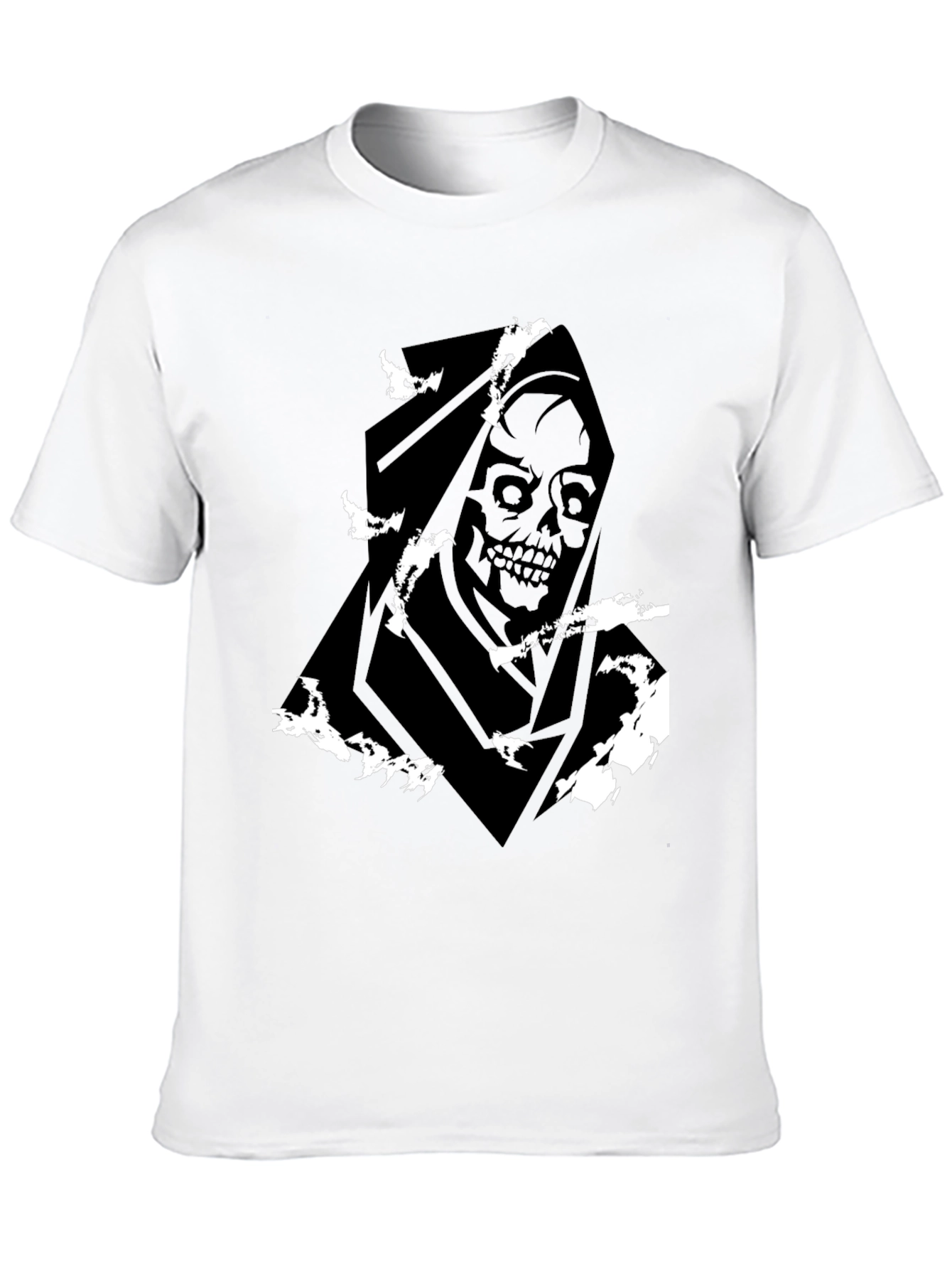 Grim Reaper Graphic Tee - Black Cotton Blend
