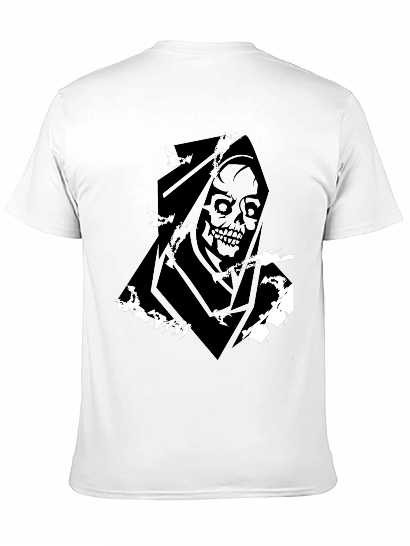 Grim Reaper Graphic Tee - Black Cotton Blend