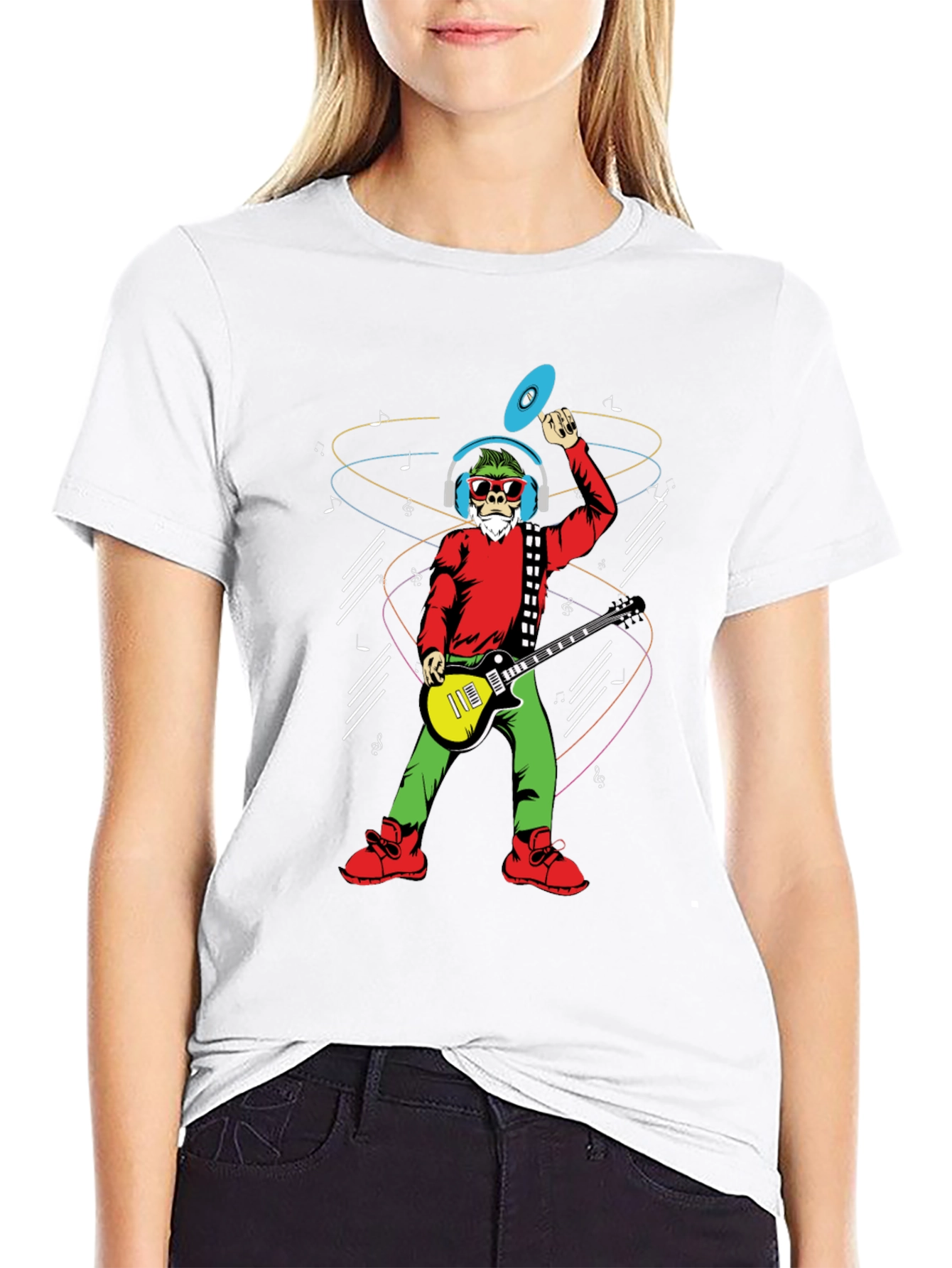 Groovy Santa T-Shirt - Musical Holiday Cheer