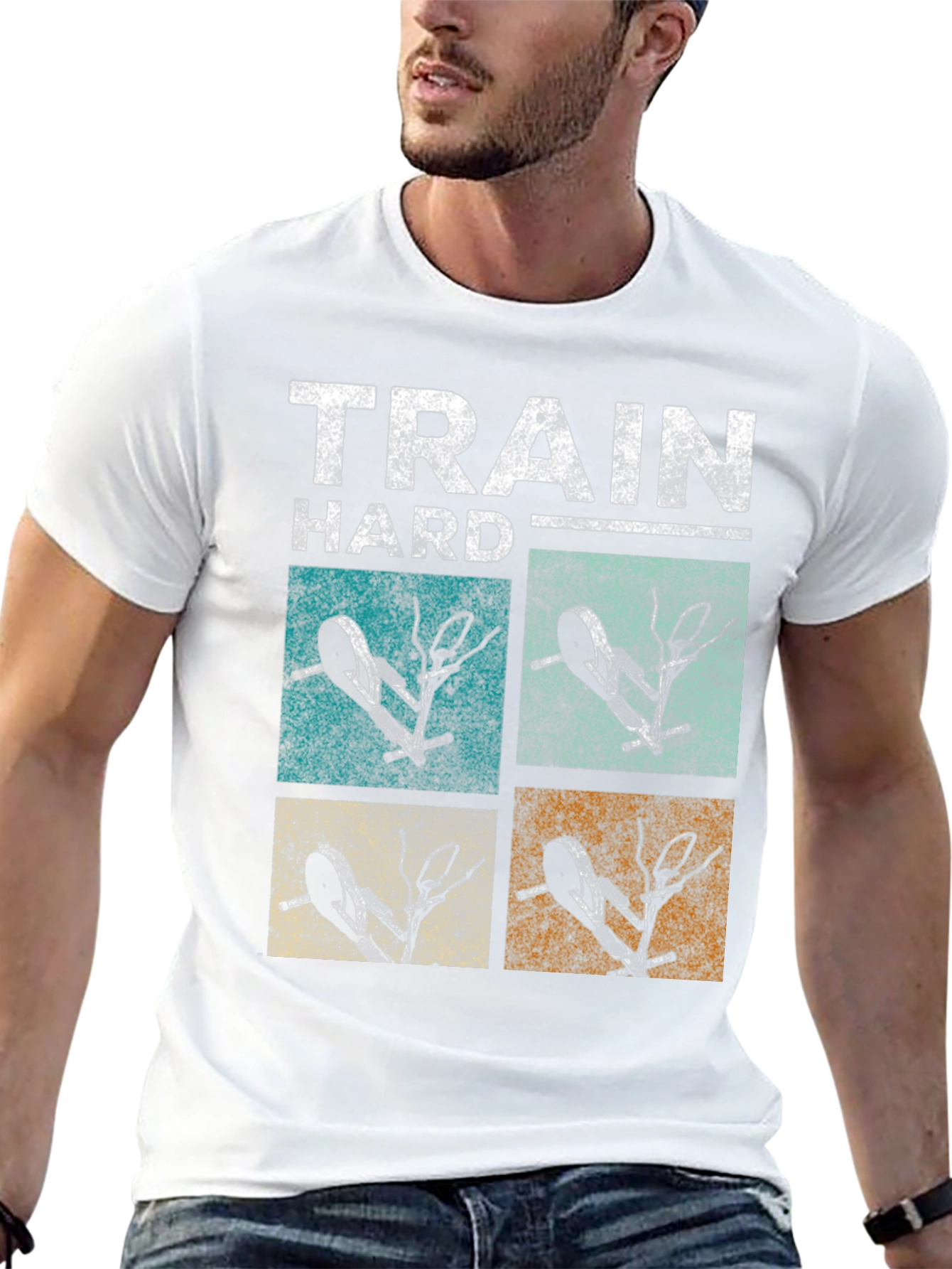 Train Hard Elliptical Machine T-Shirt