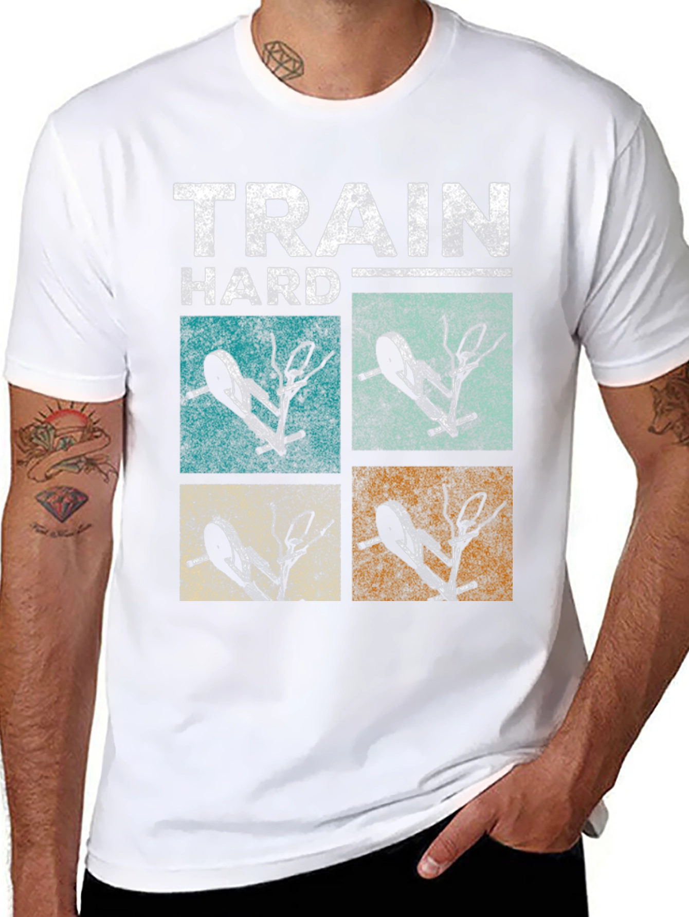 Train Hard Elliptical Machine T-Shirt