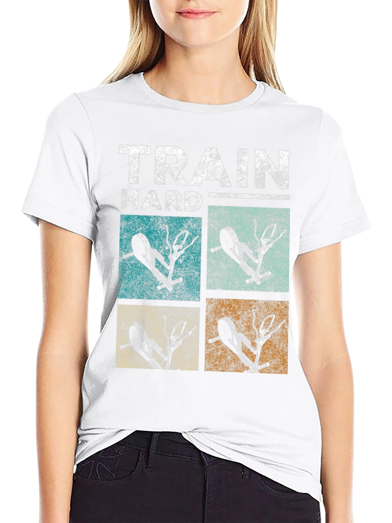 Train Hard Elliptical Machine T-Shirt