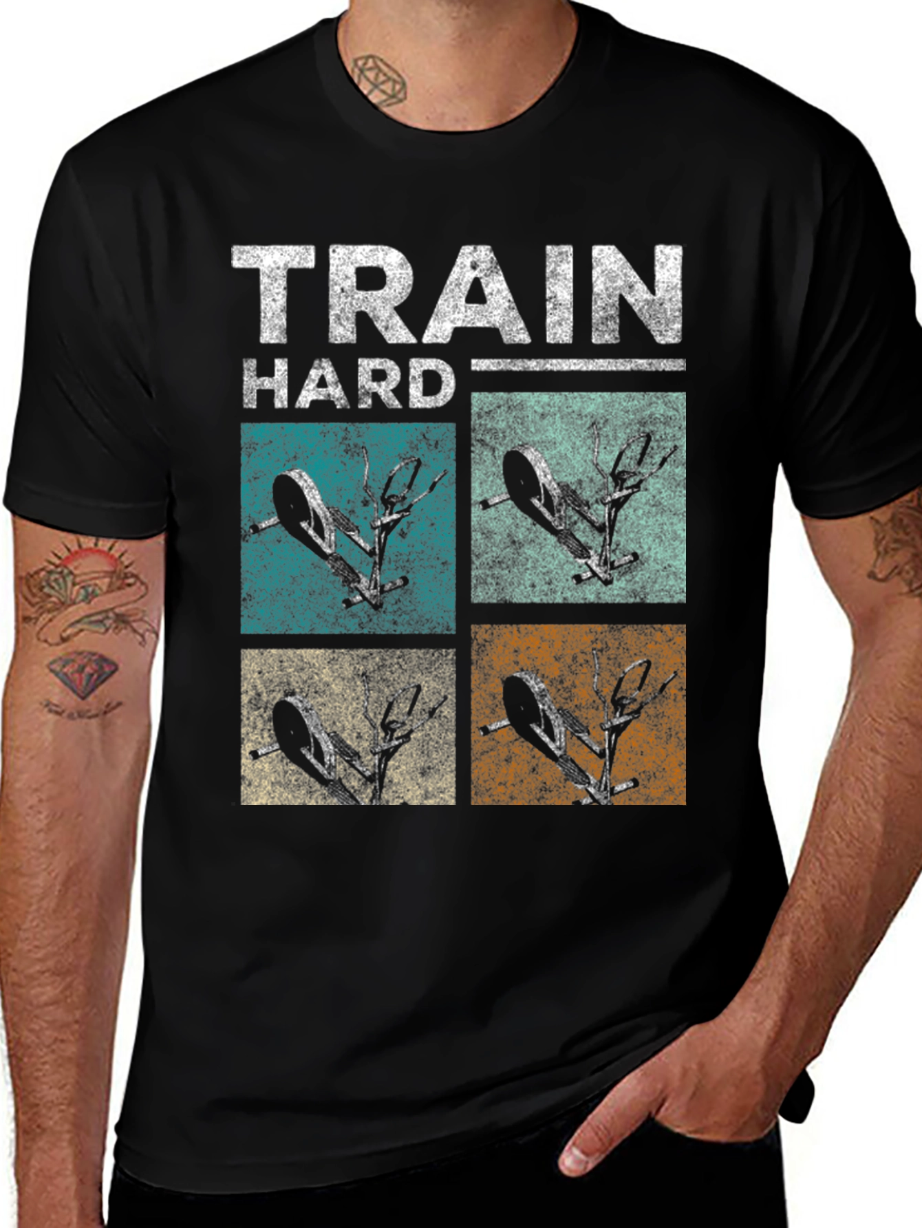 Train Hard Elliptical Machine T-Shirt