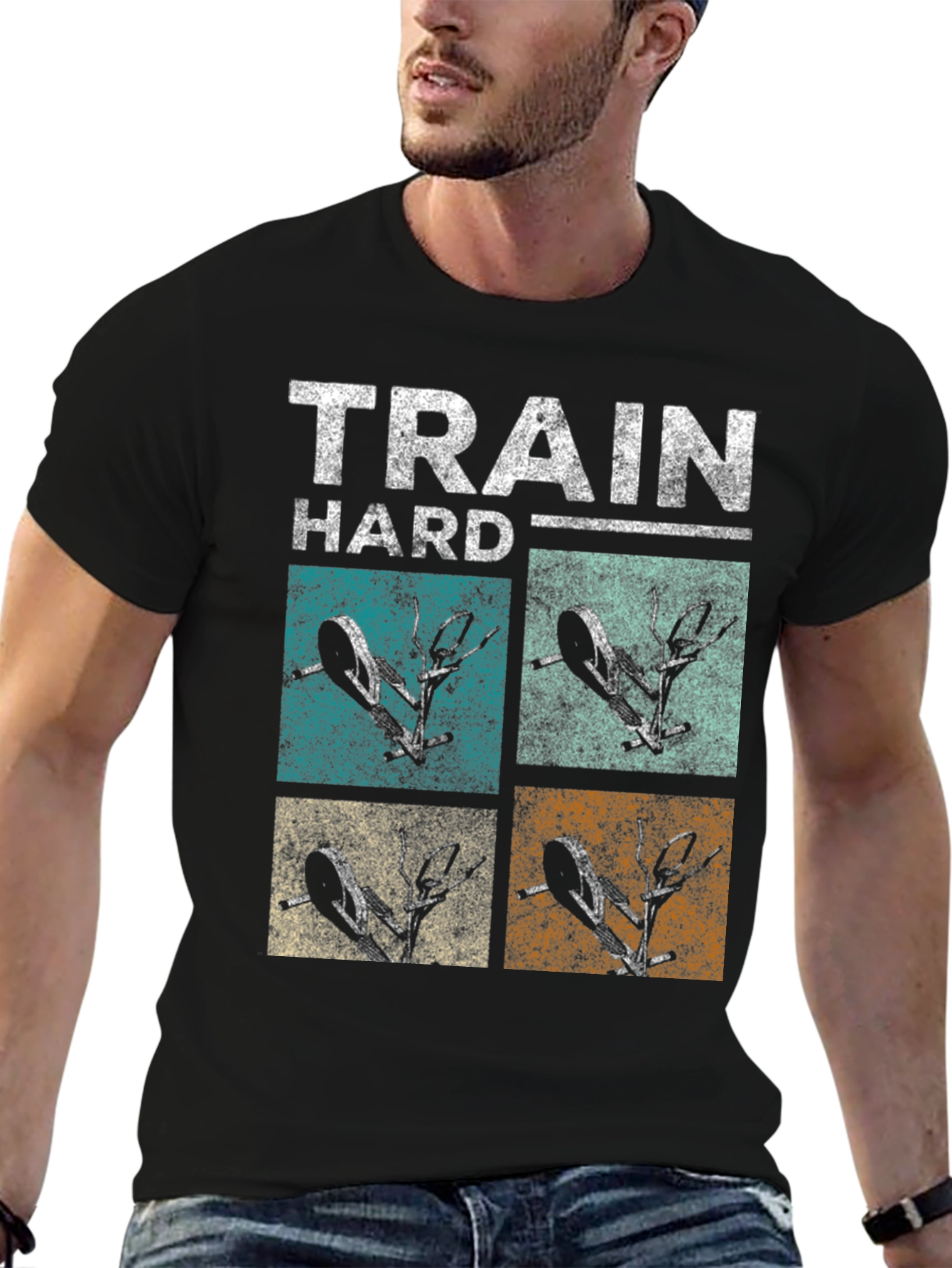Train Hard Elliptical Machine T-Shirt