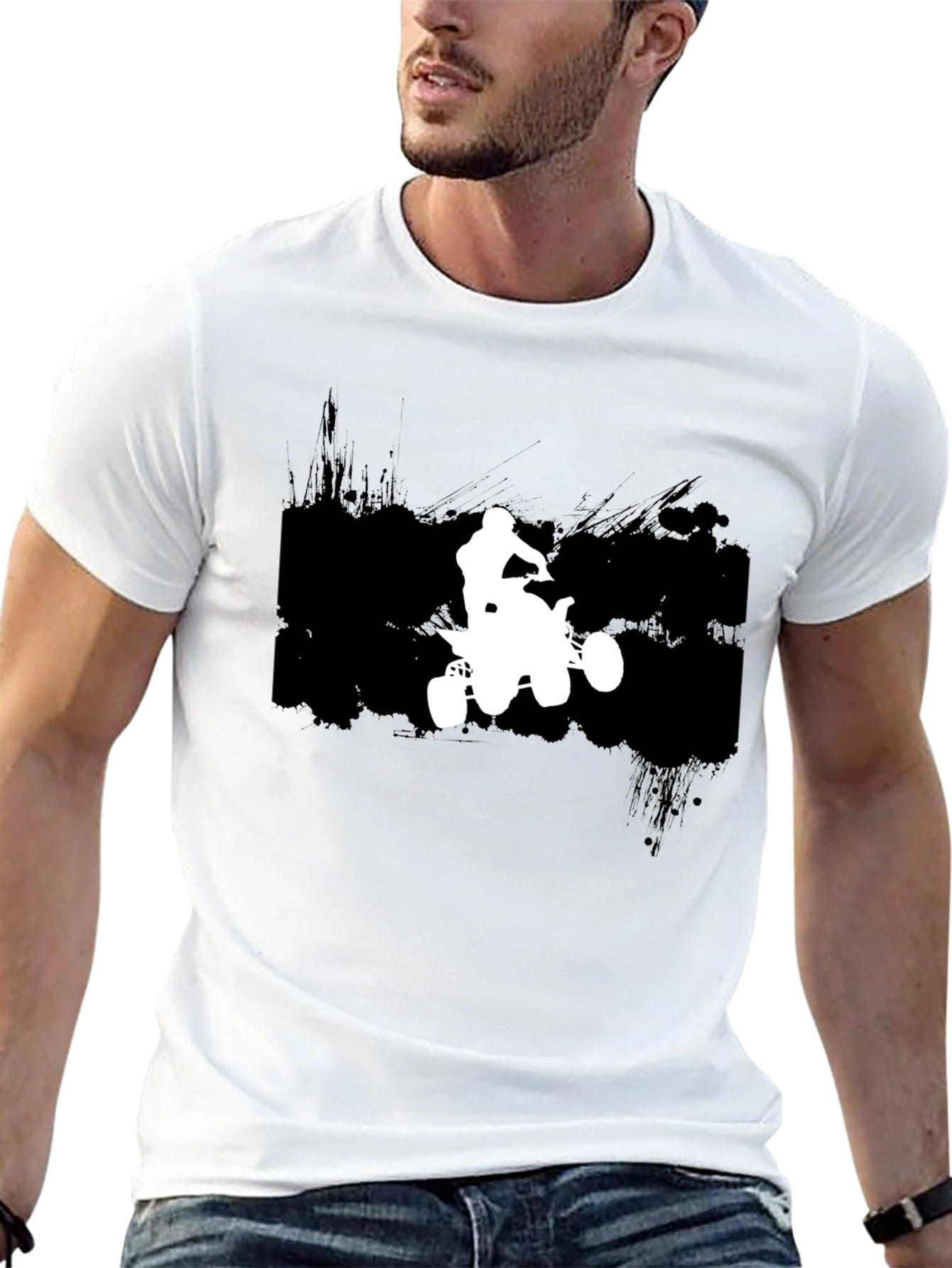 ATV Rider Graphic T-Shirt - Black