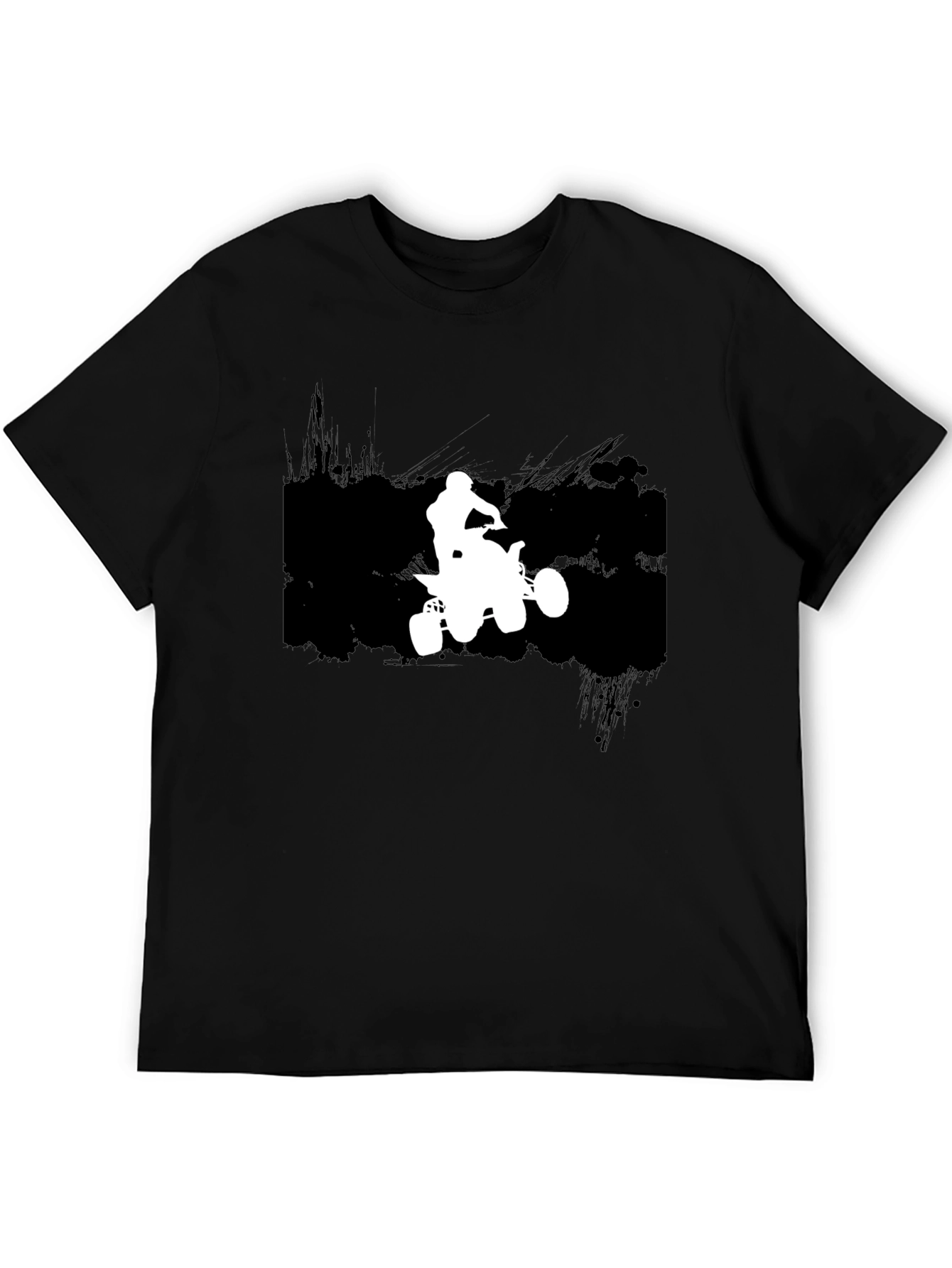 ATV Rider Graphic T-Shirt - Black