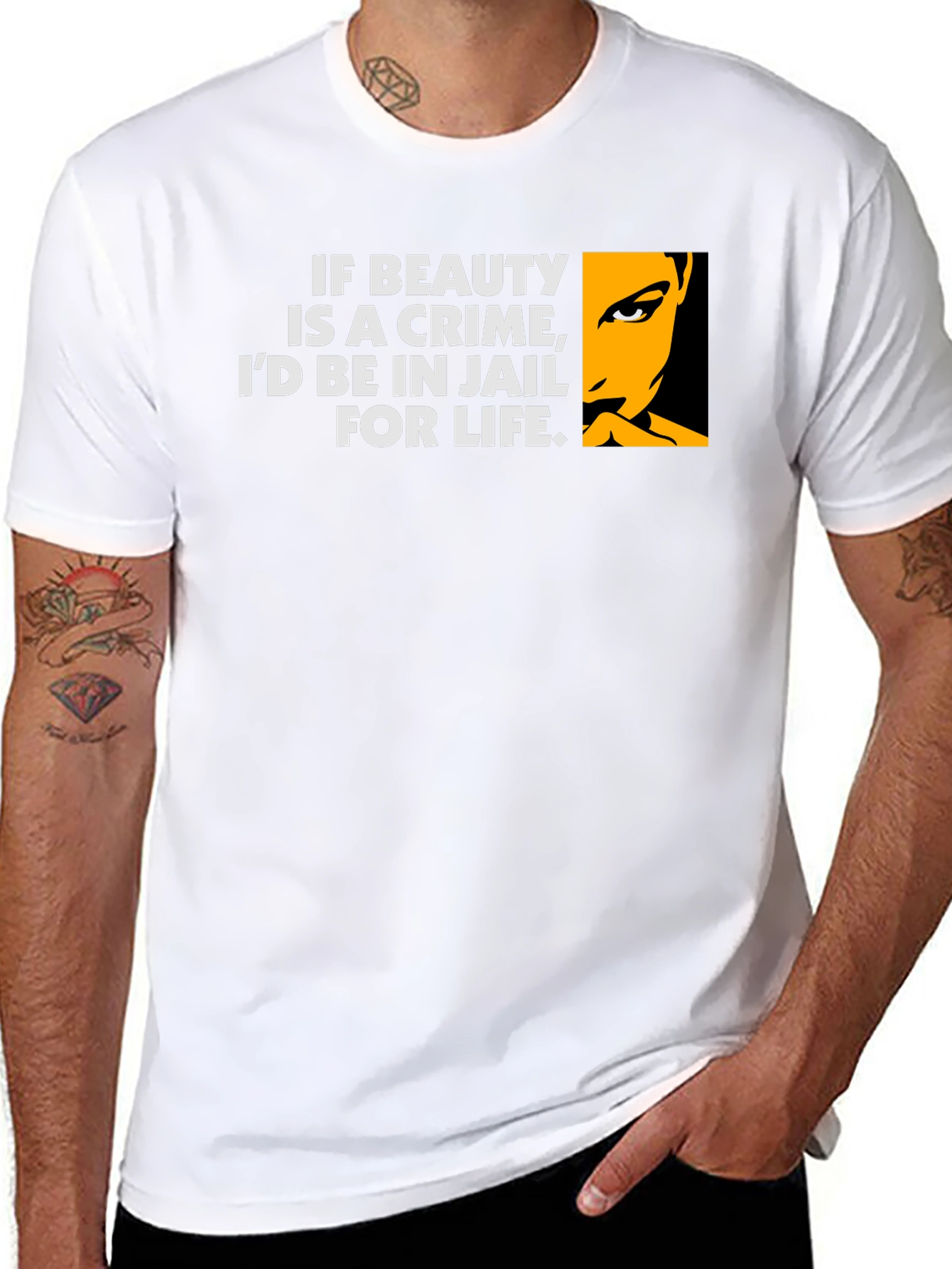 Beauty Crime T-Shirt - Humorous Graphic Tee