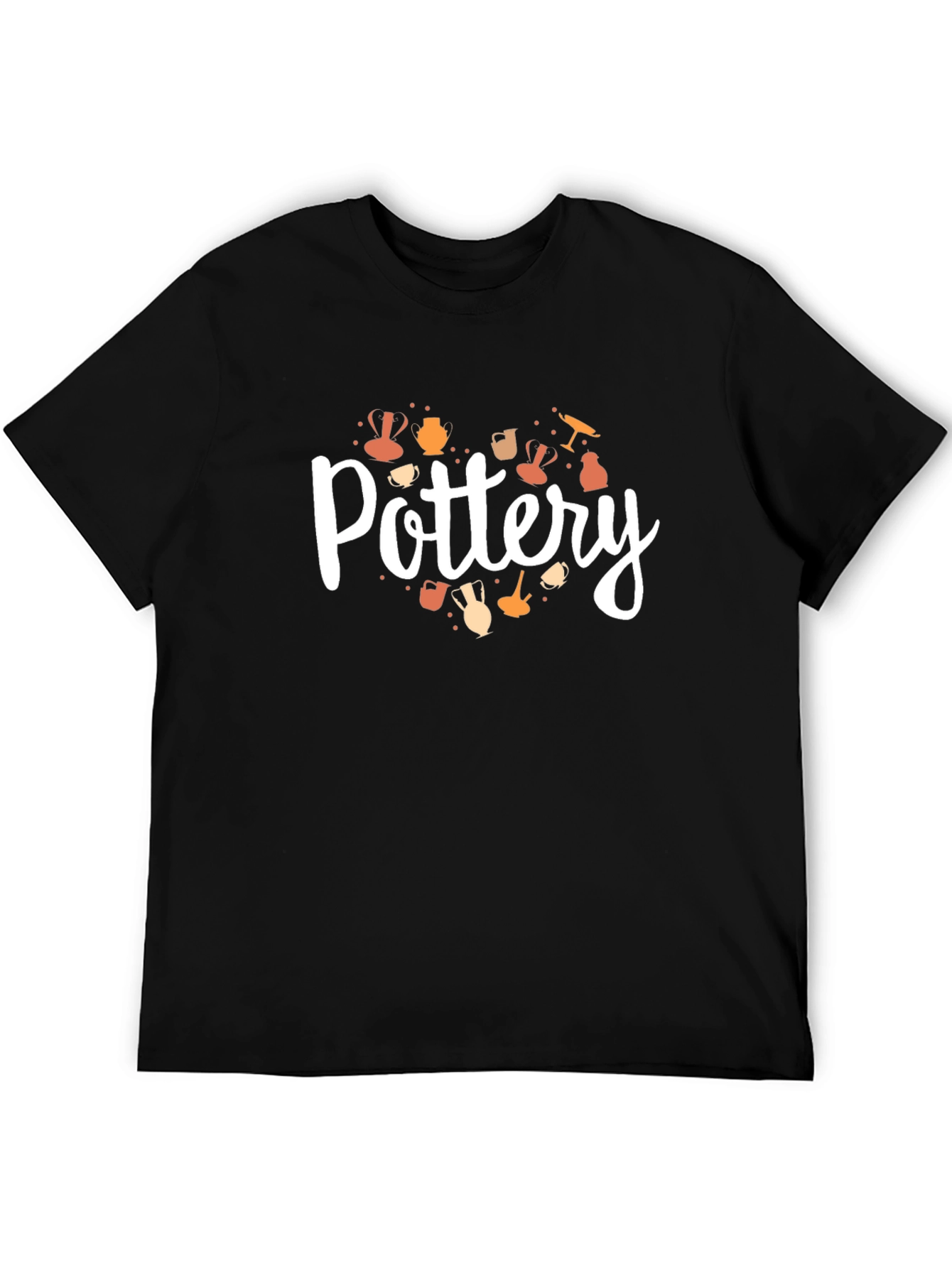 Pottery Heart Graphic Tee - Artsy Black T-Shirt