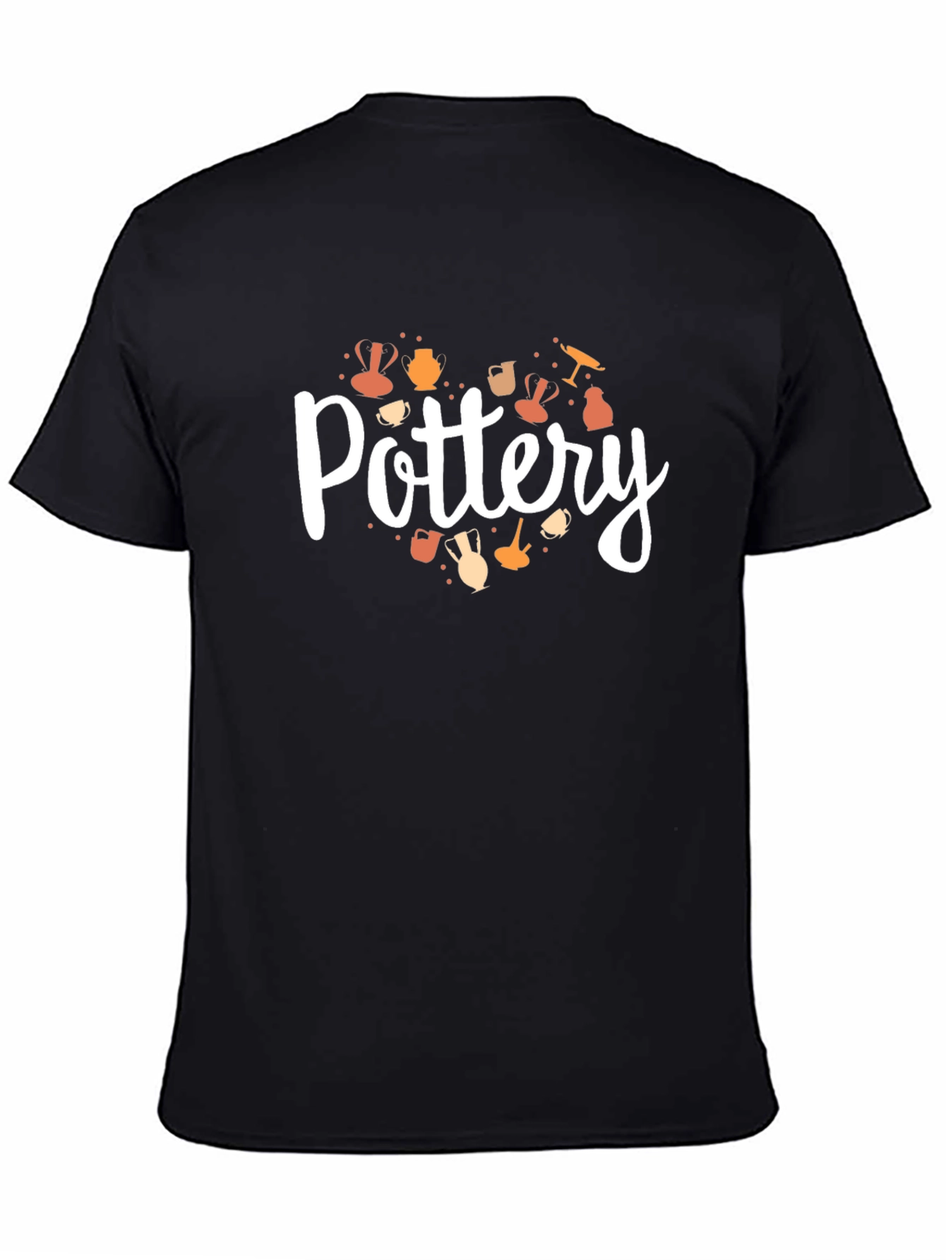Pottery Heart Graphic Tee - Artsy Black T-Shirt