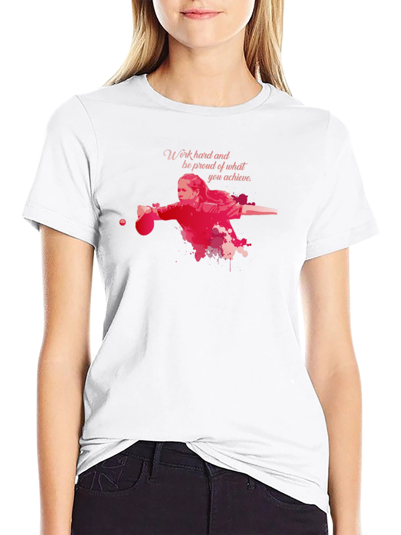 Work Hard Table Tennis T-Shirt