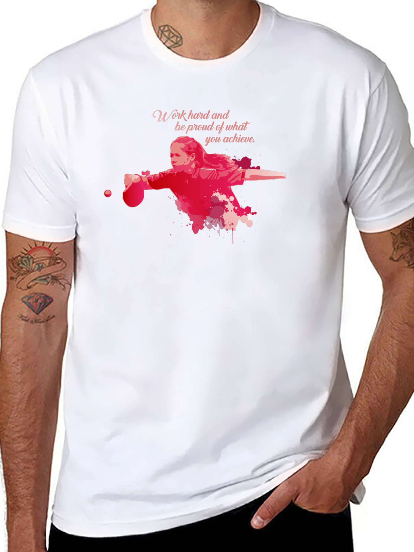 Work Hard Table Tennis T-Shirt