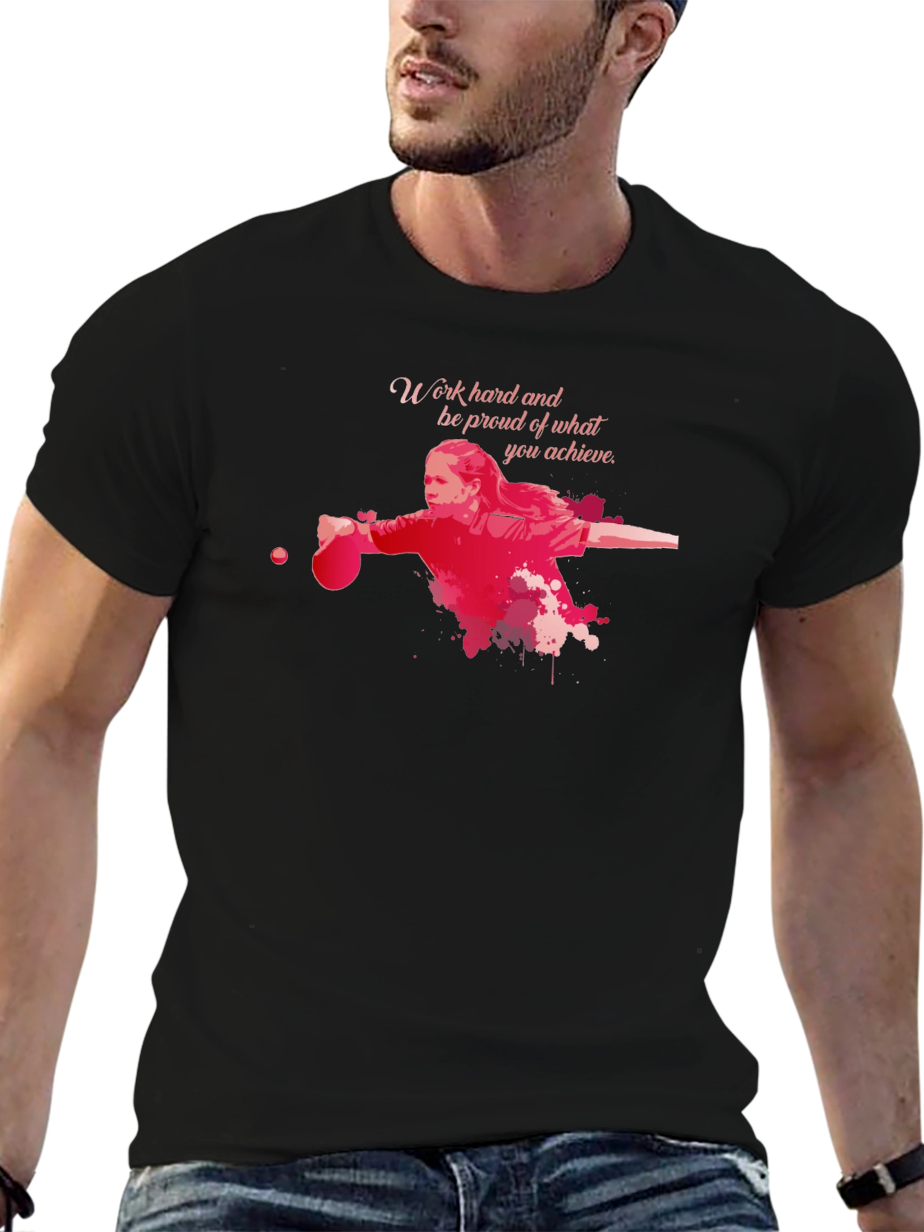 Work Hard Table Tennis T-Shirt