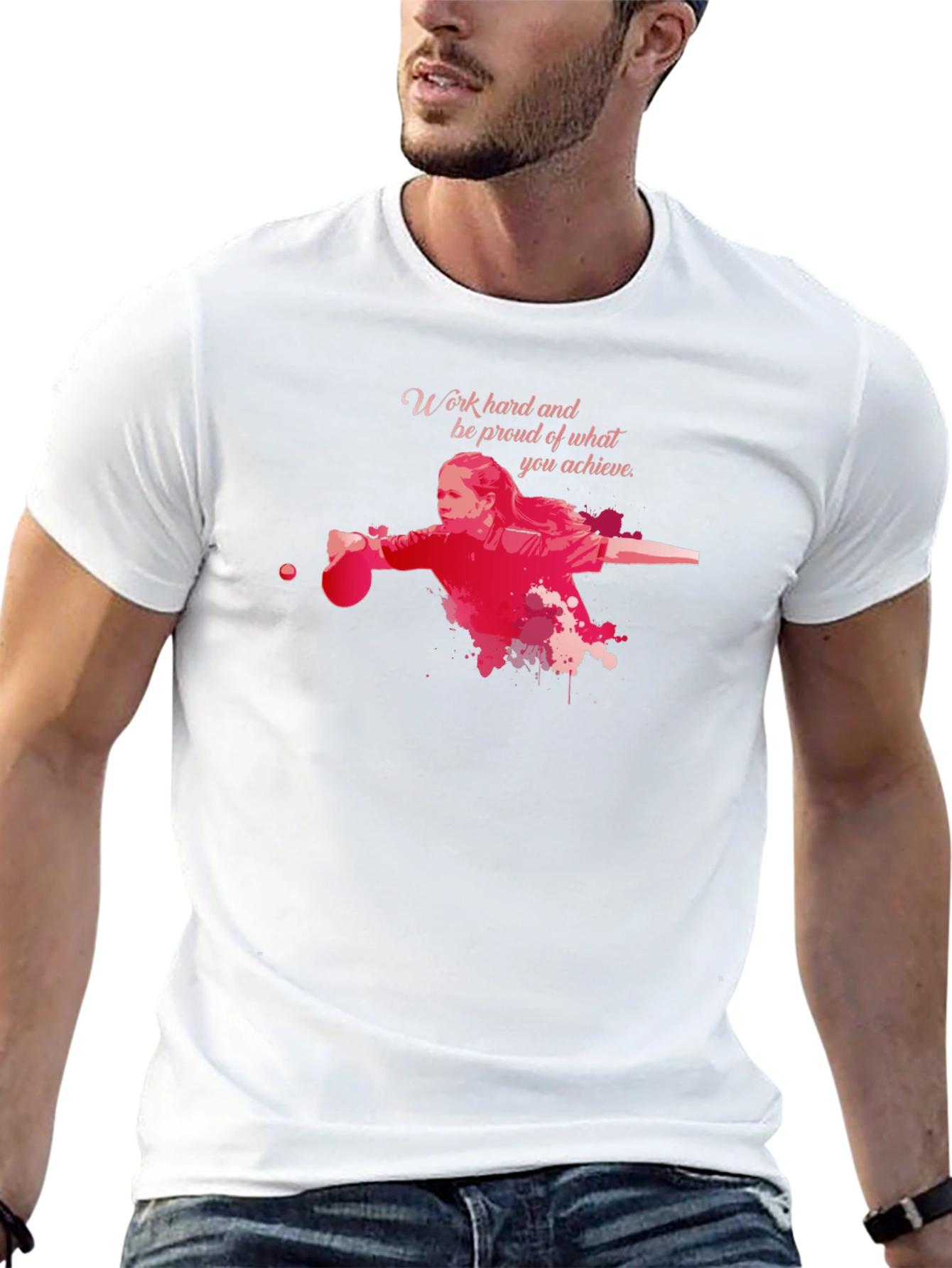 Work Hard Table Tennis T-Shirt