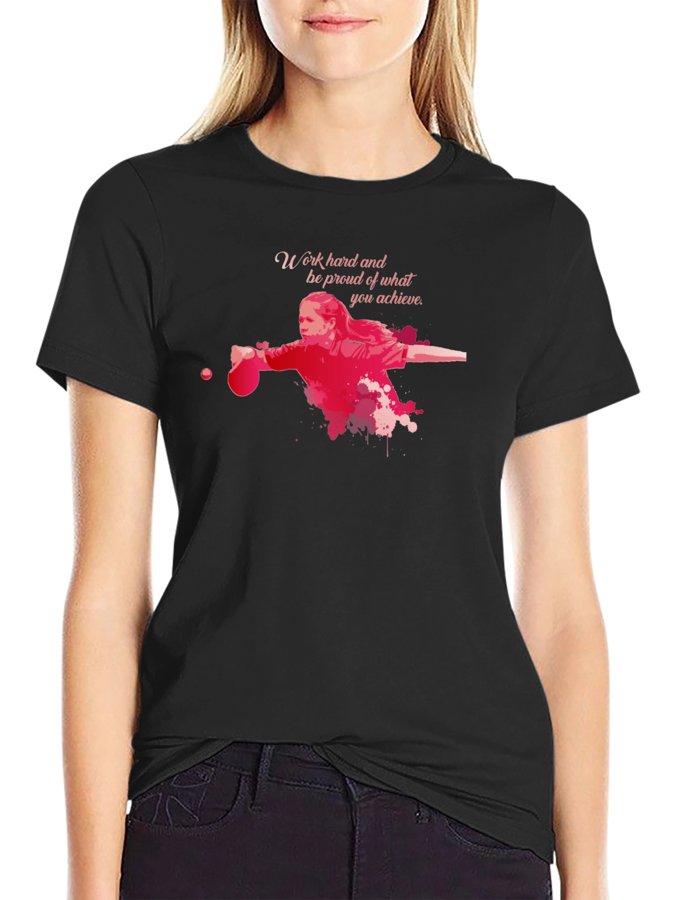 Work Hard Table Tennis T-Shirt
