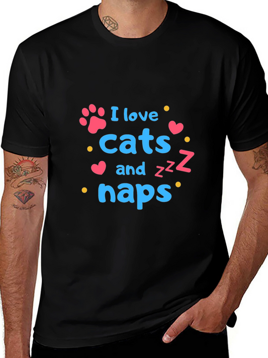 I Love Cats and Naps T-Shirt