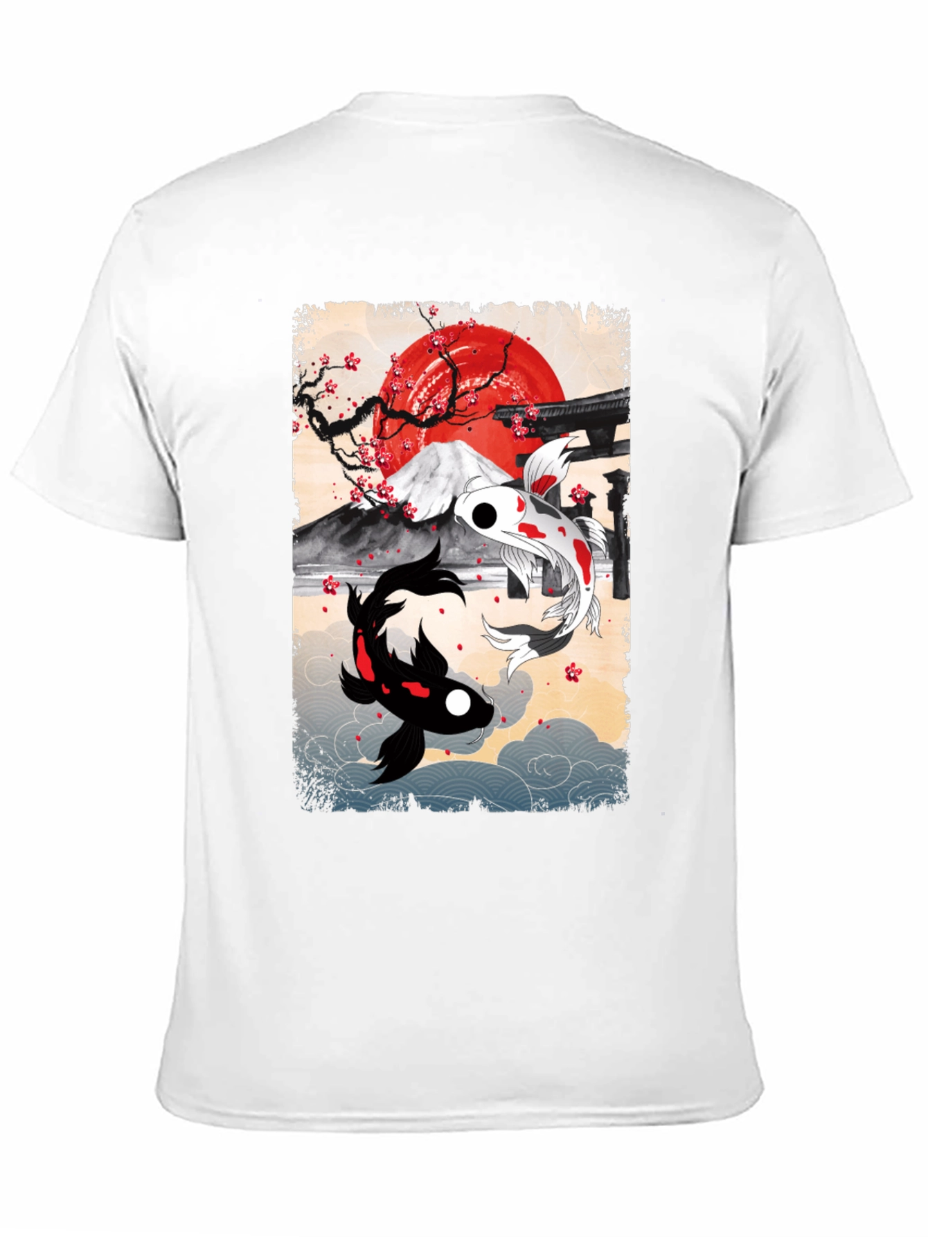 Koi Fish T-Shirt - Japanese Art Style