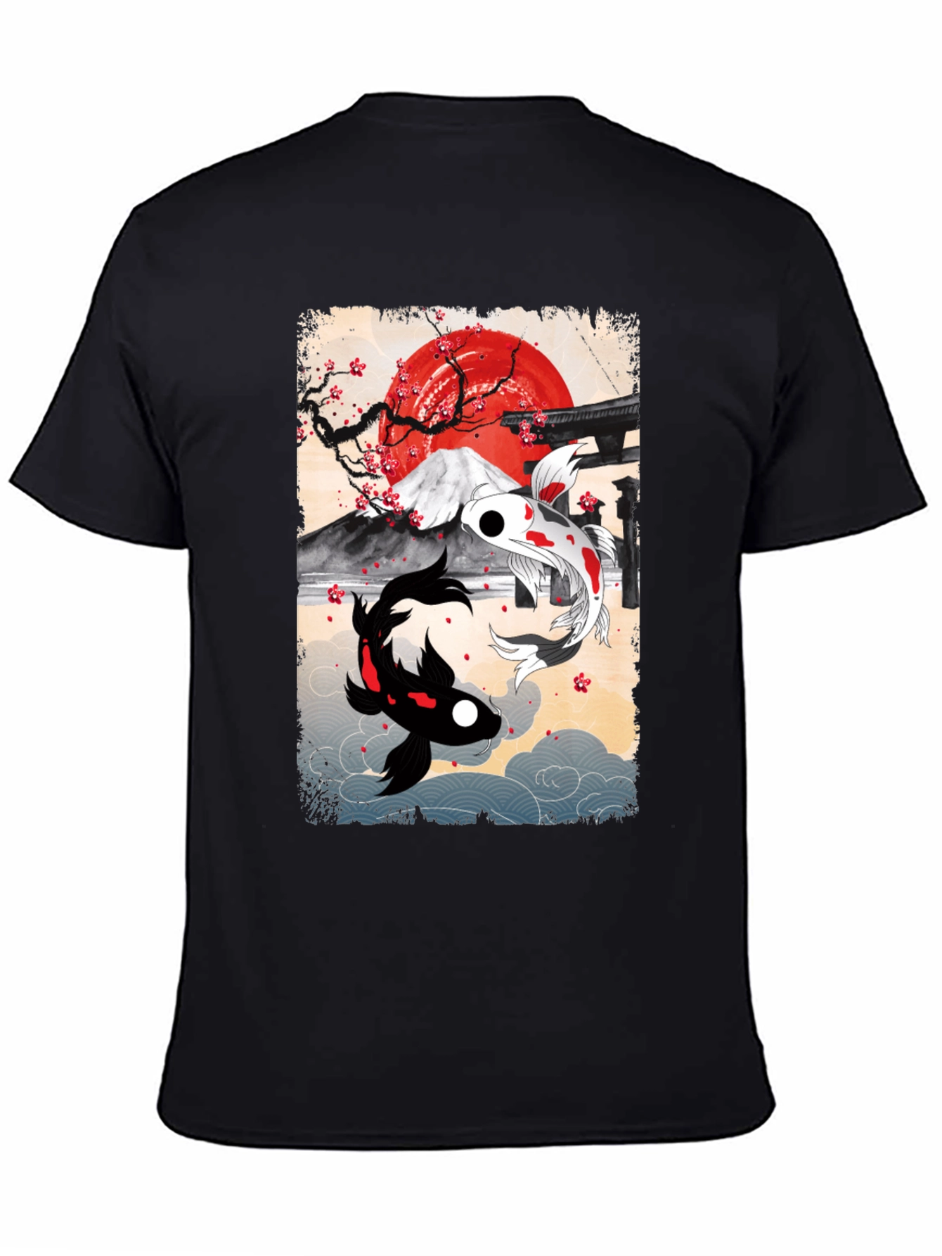 Koi Fish T-Shirt - Japanese Art Style