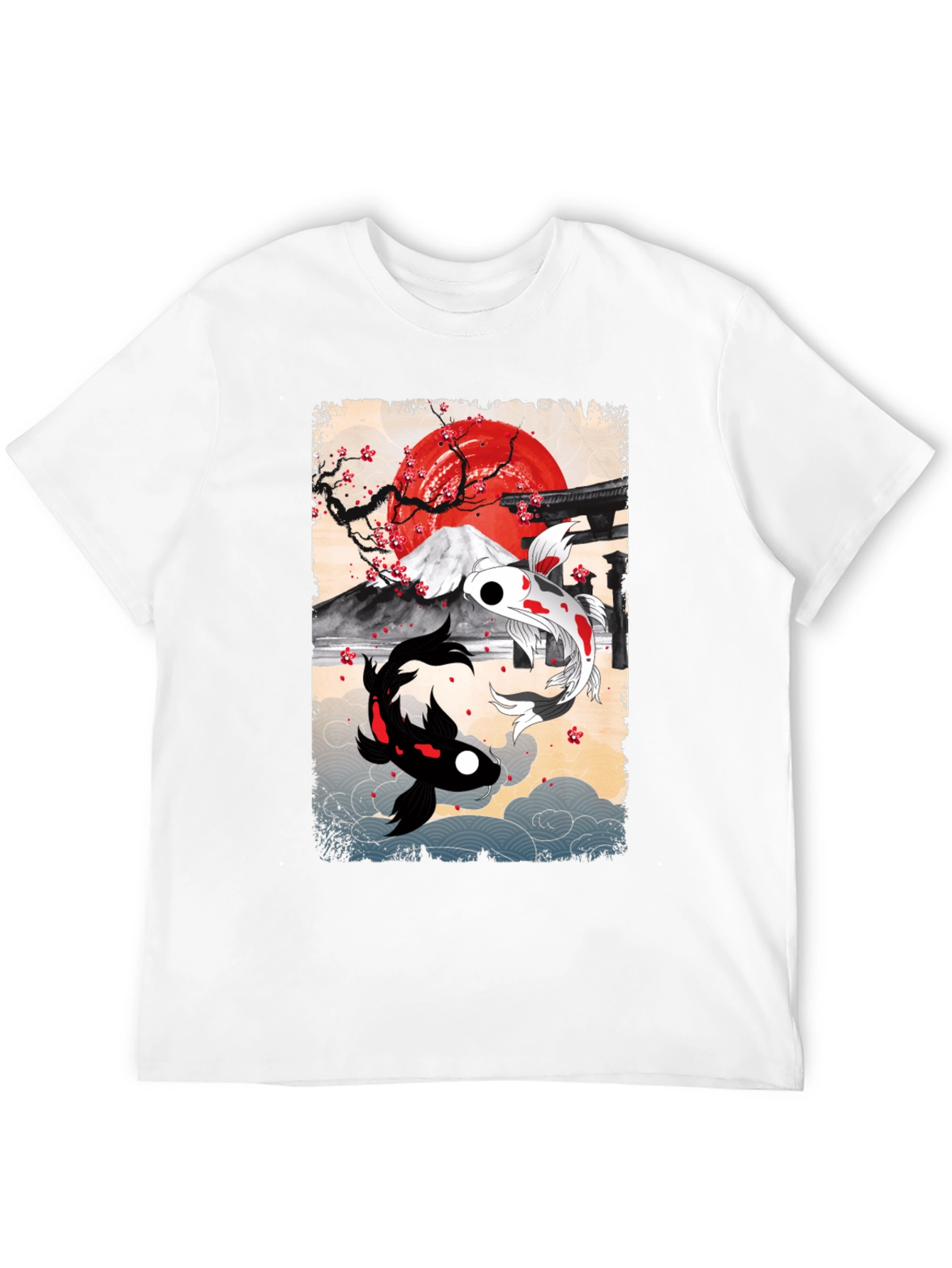 Koi Fish T-Shirt - Japanese Art Style