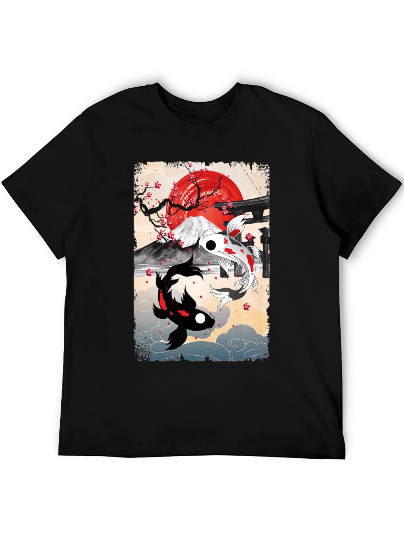 Koi Fish T-Shirt - Japanese Art Style