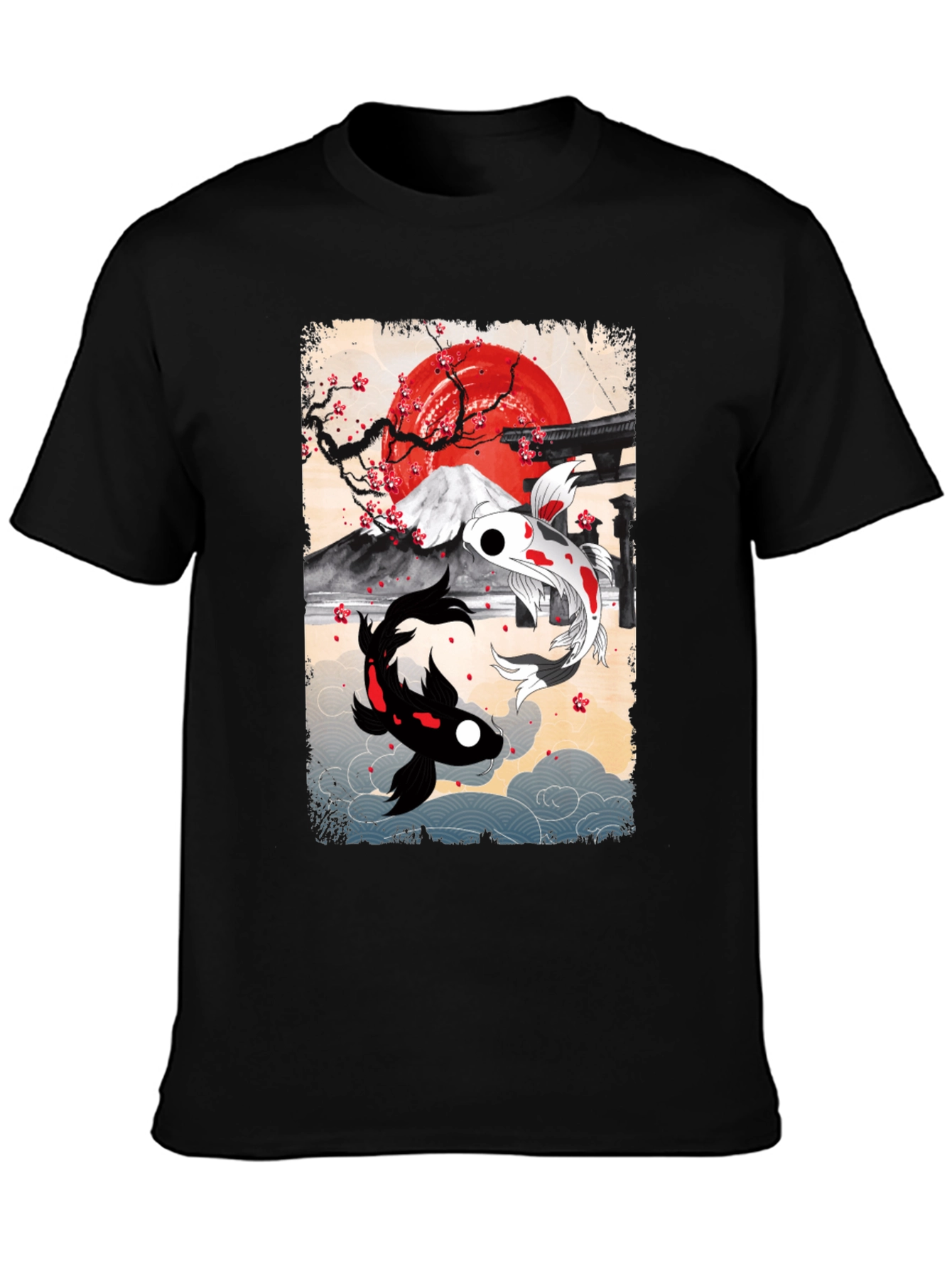 Koi Fish T-Shirt - Japanese Art Style