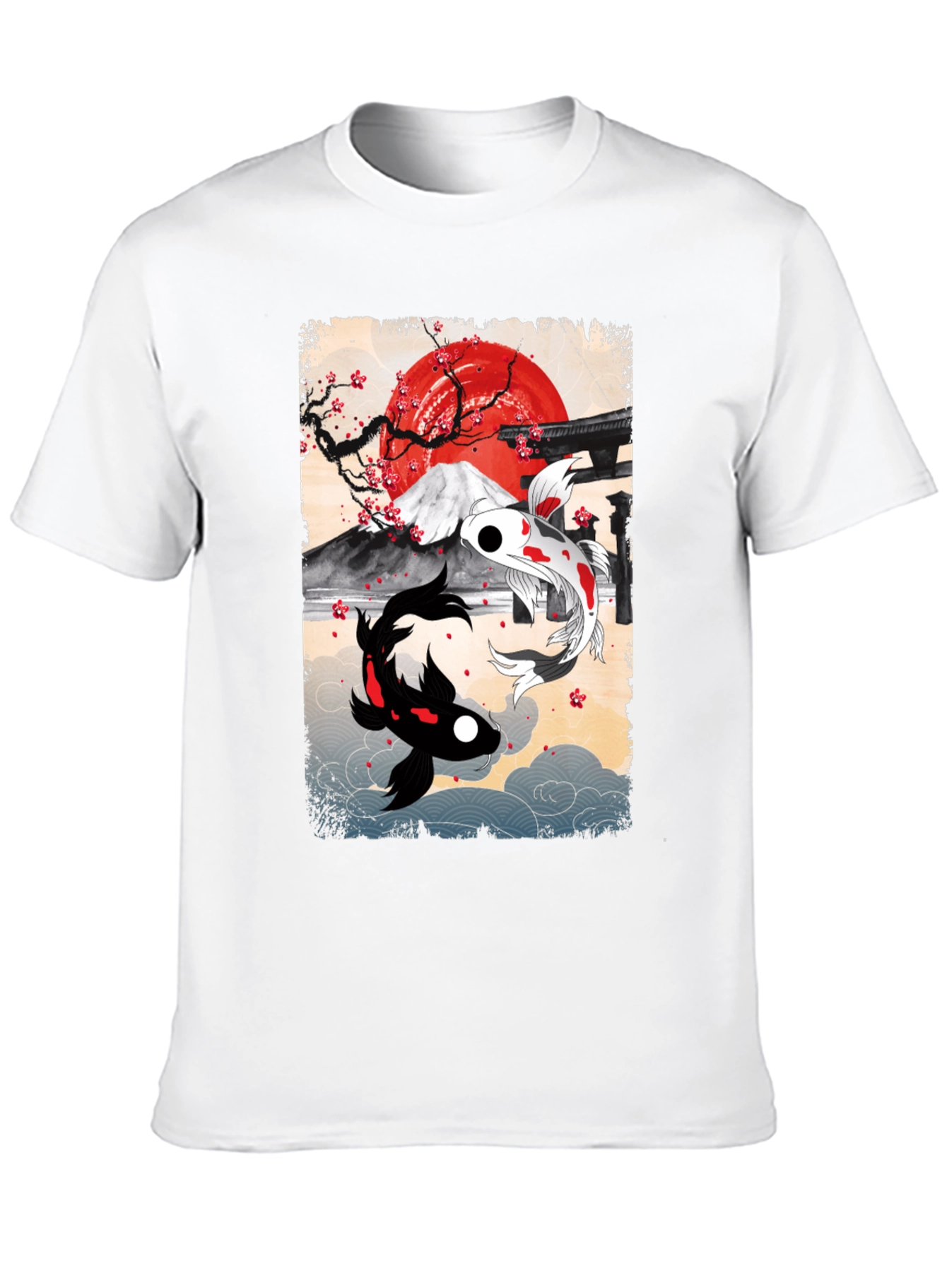 Koi Fish T-Shirt - Japanese Art Style