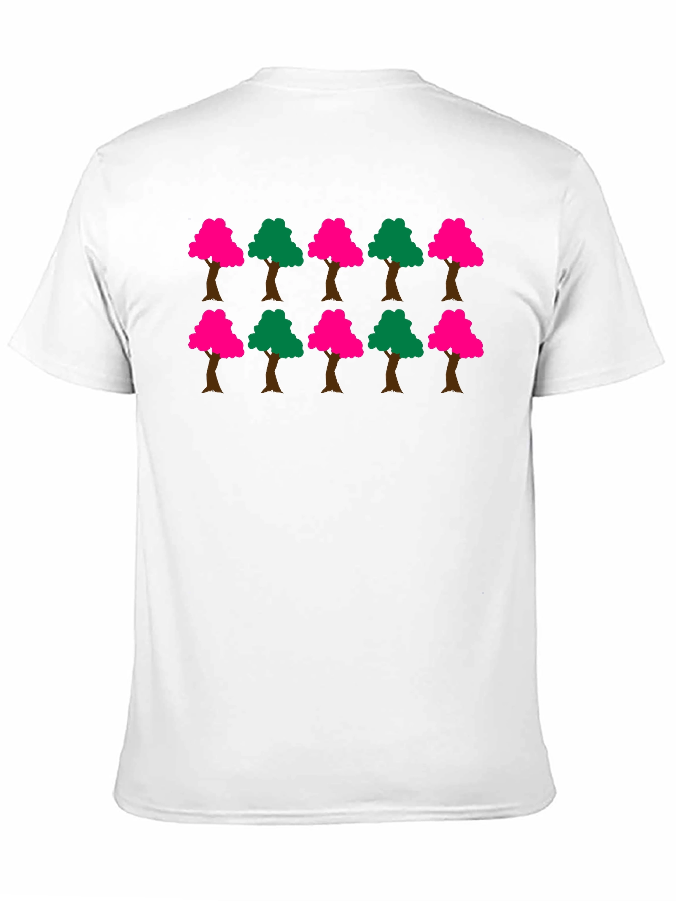 Funky Tree Pattern Black T-Shirt