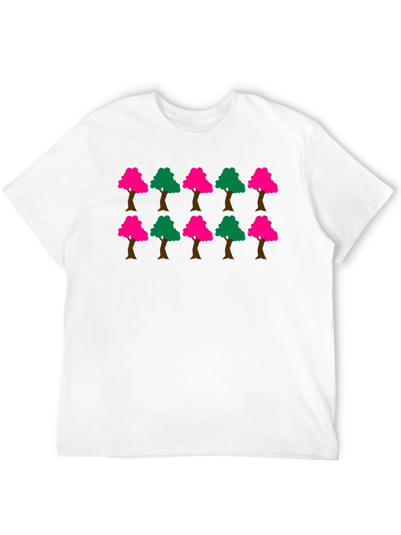 Funky Tree Pattern Black T-Shirt
