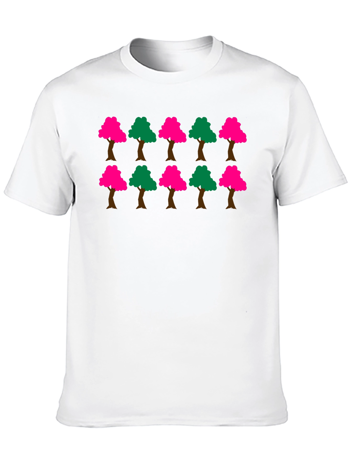Funky Tree Pattern Black T-Shirt