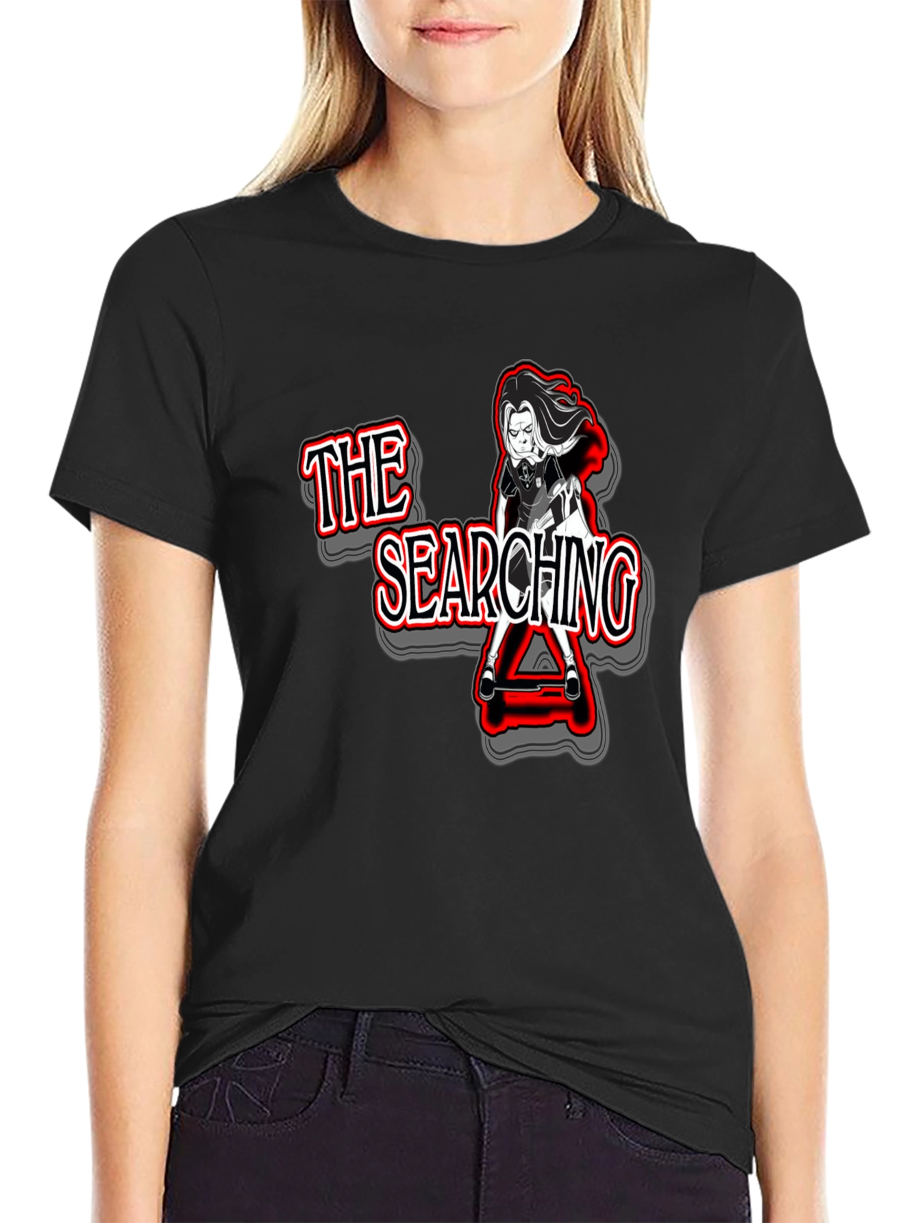 The Searching Graphic Tee - Mens Black T-Shirt