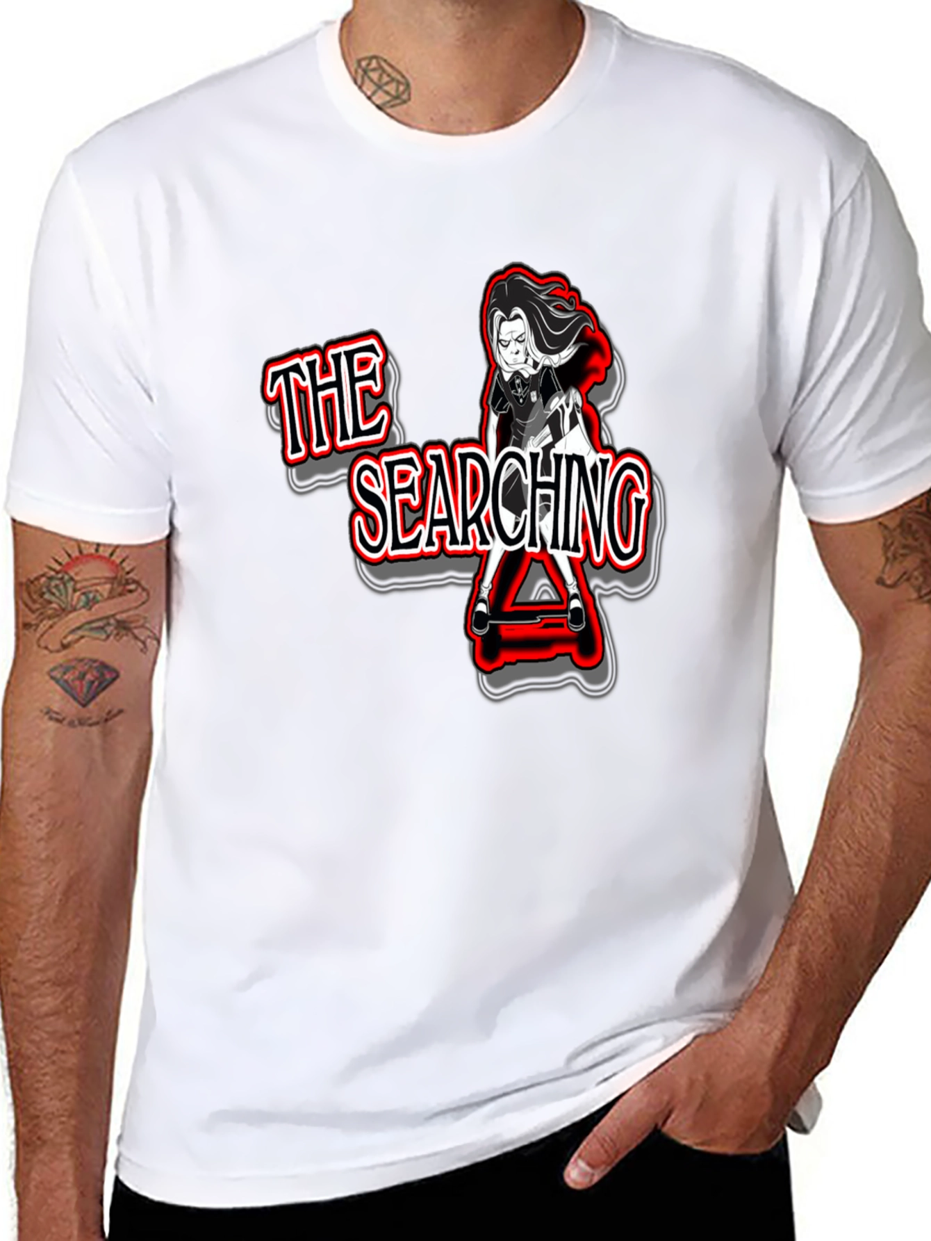 The Searching Graphic Tee - Mens Black T-Shirt