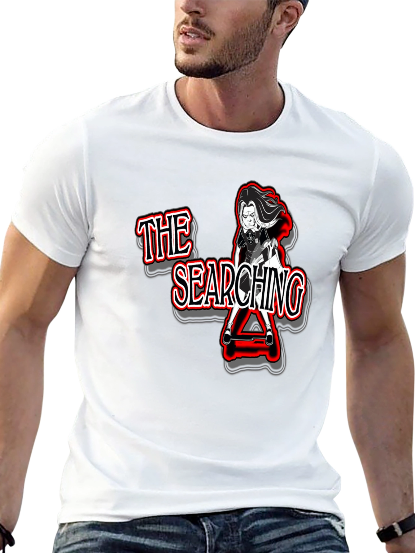 The Searching Graphic Tee - Mens Black T-Shirt