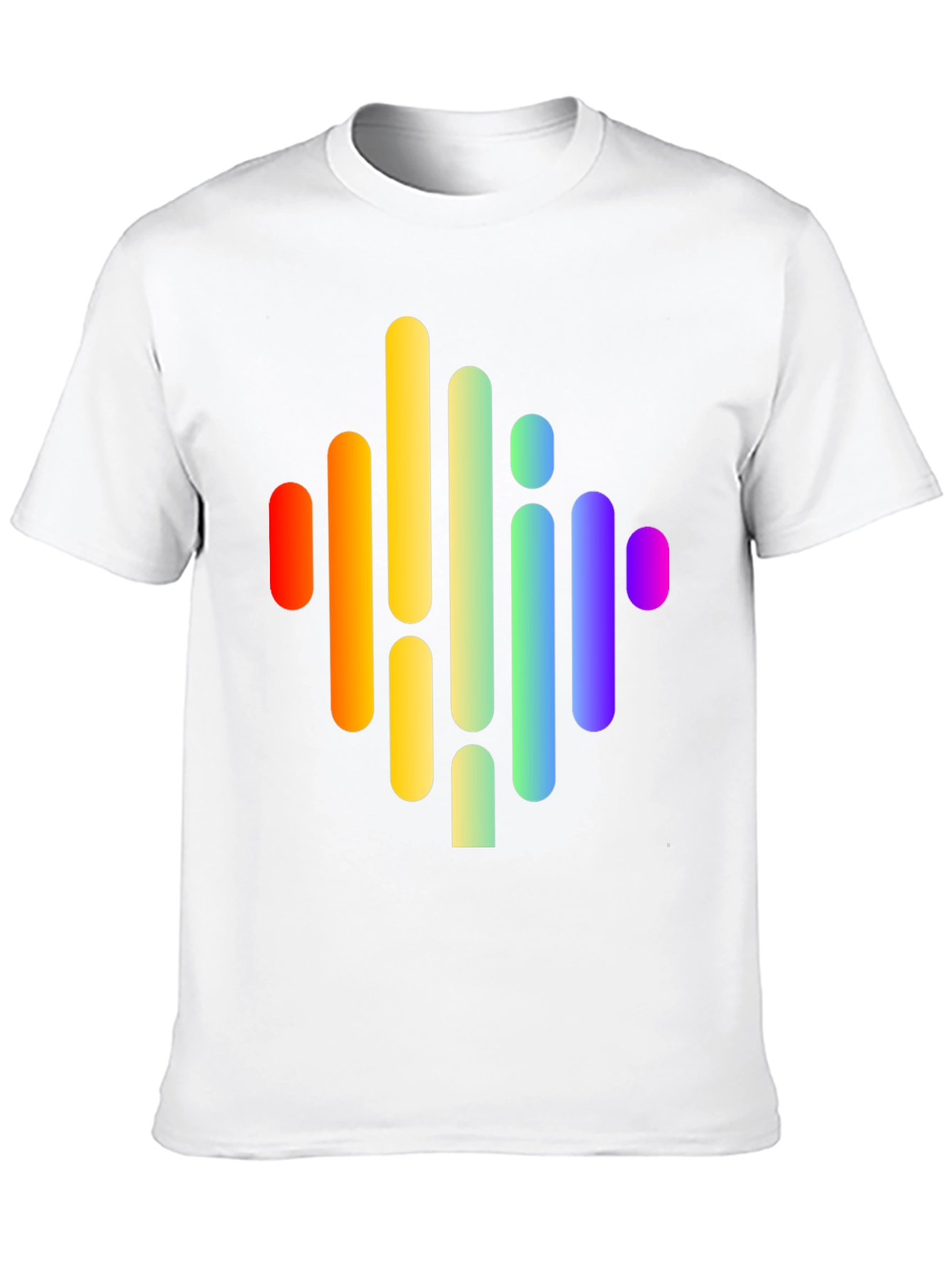 Rainbow Wave Graphic Black Tee
