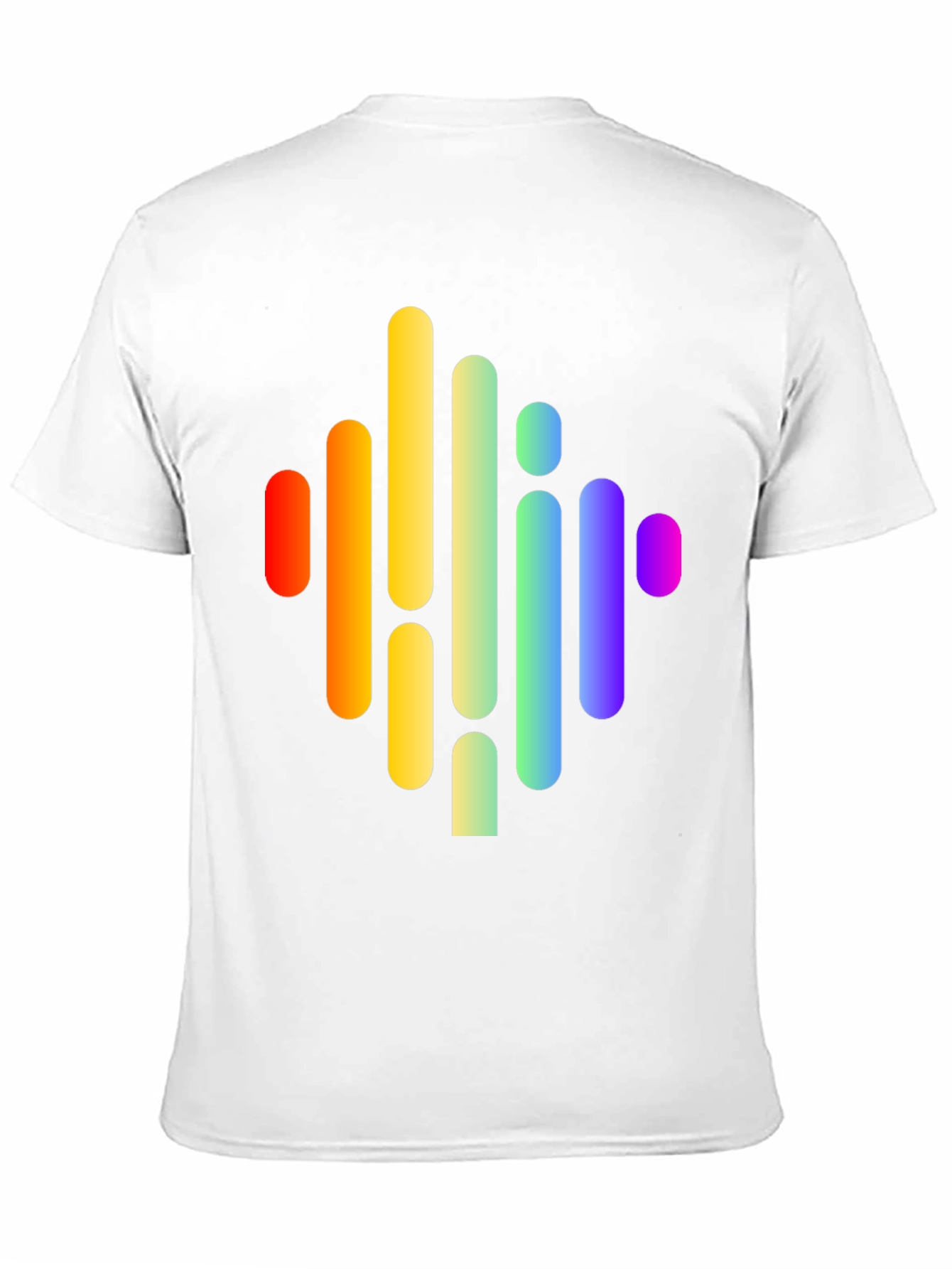 Rainbow Wave Graphic Black Tee
