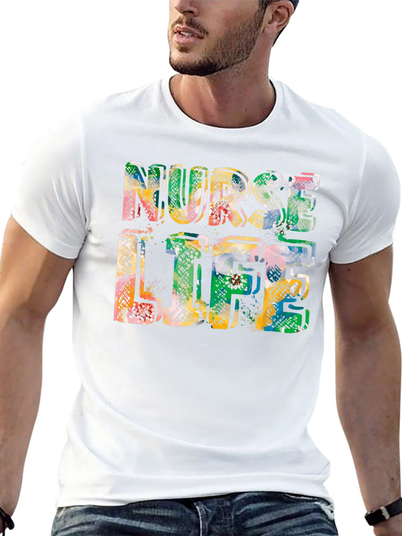 Nurse Life Graphic Tee - Black Cotton Casual T-Shirt