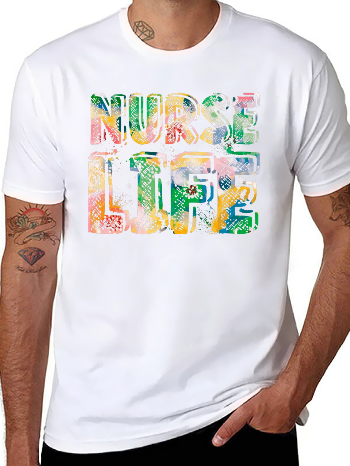 Nurse Life Graphic Tee - Black Cotton Casual T-Shirt