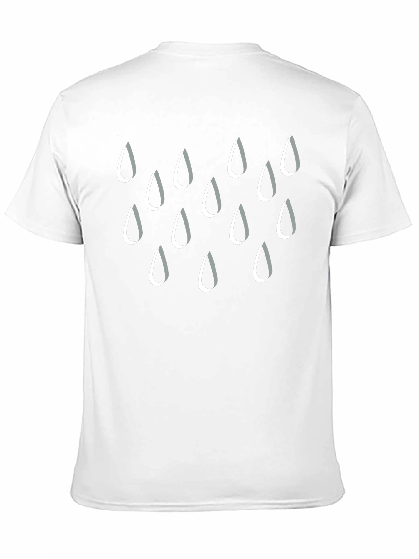 Rain Drops Crew Neck T-Shirt - Stylish Black Tee
