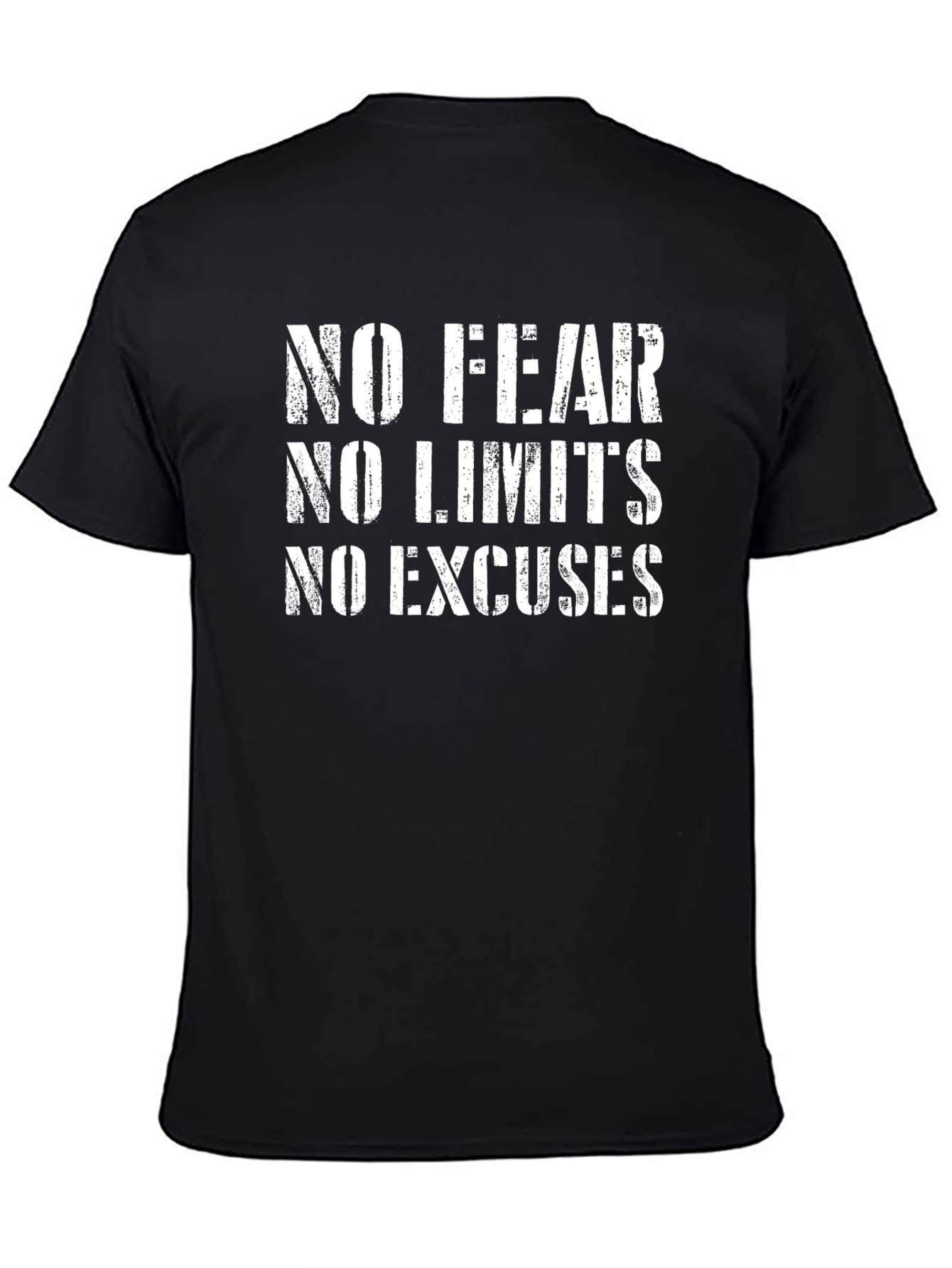 No Fear No Limits No Excuses Black T-Shirt