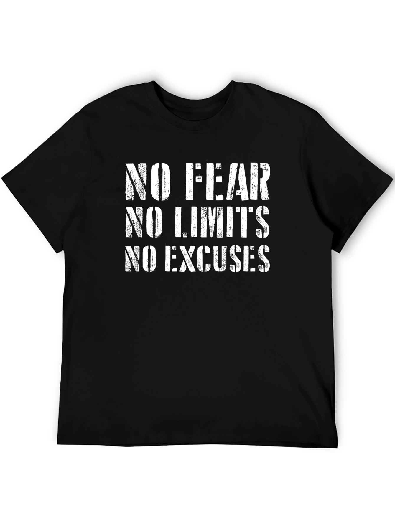 No Fear No Limits No Excuses Black T-Shirt