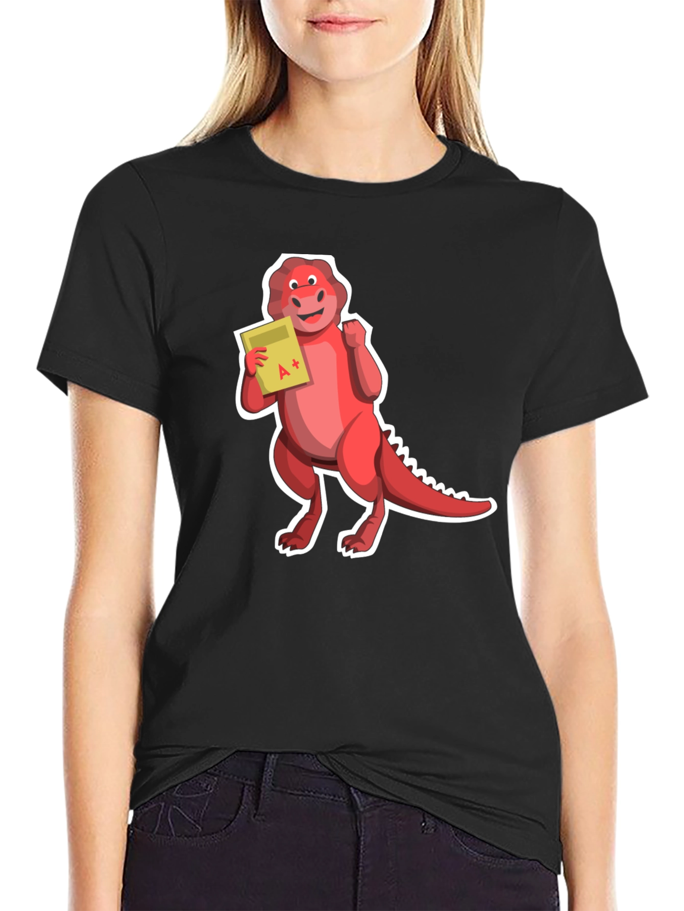 Dino A+ T-Shirt - Black Short Sleeve