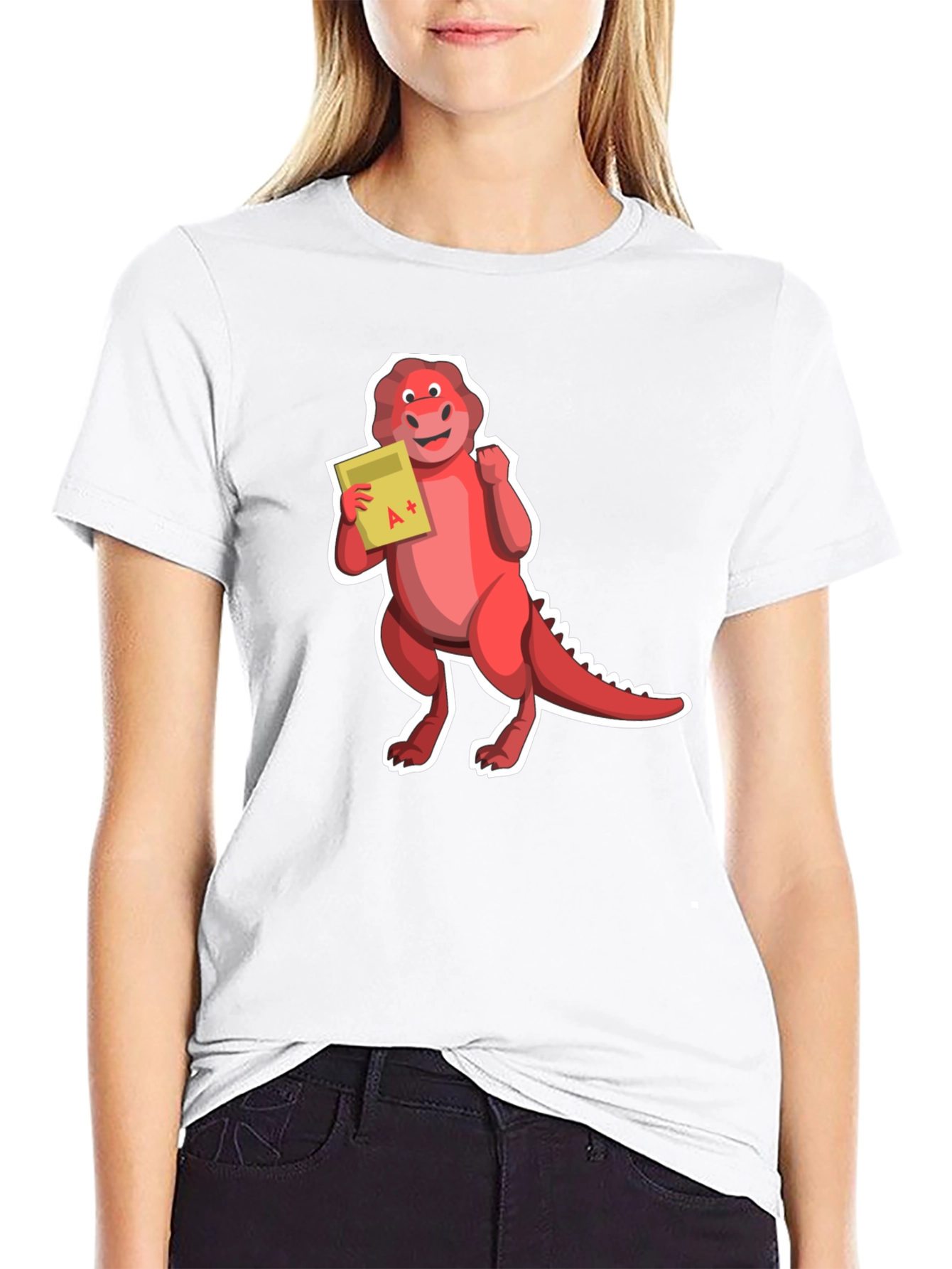 Dino A+ T-Shirt - Black Short Sleeve