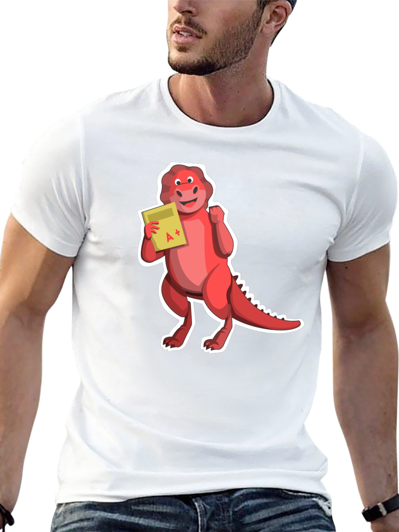 Dino A+ T-Shirt - Black Short Sleeve