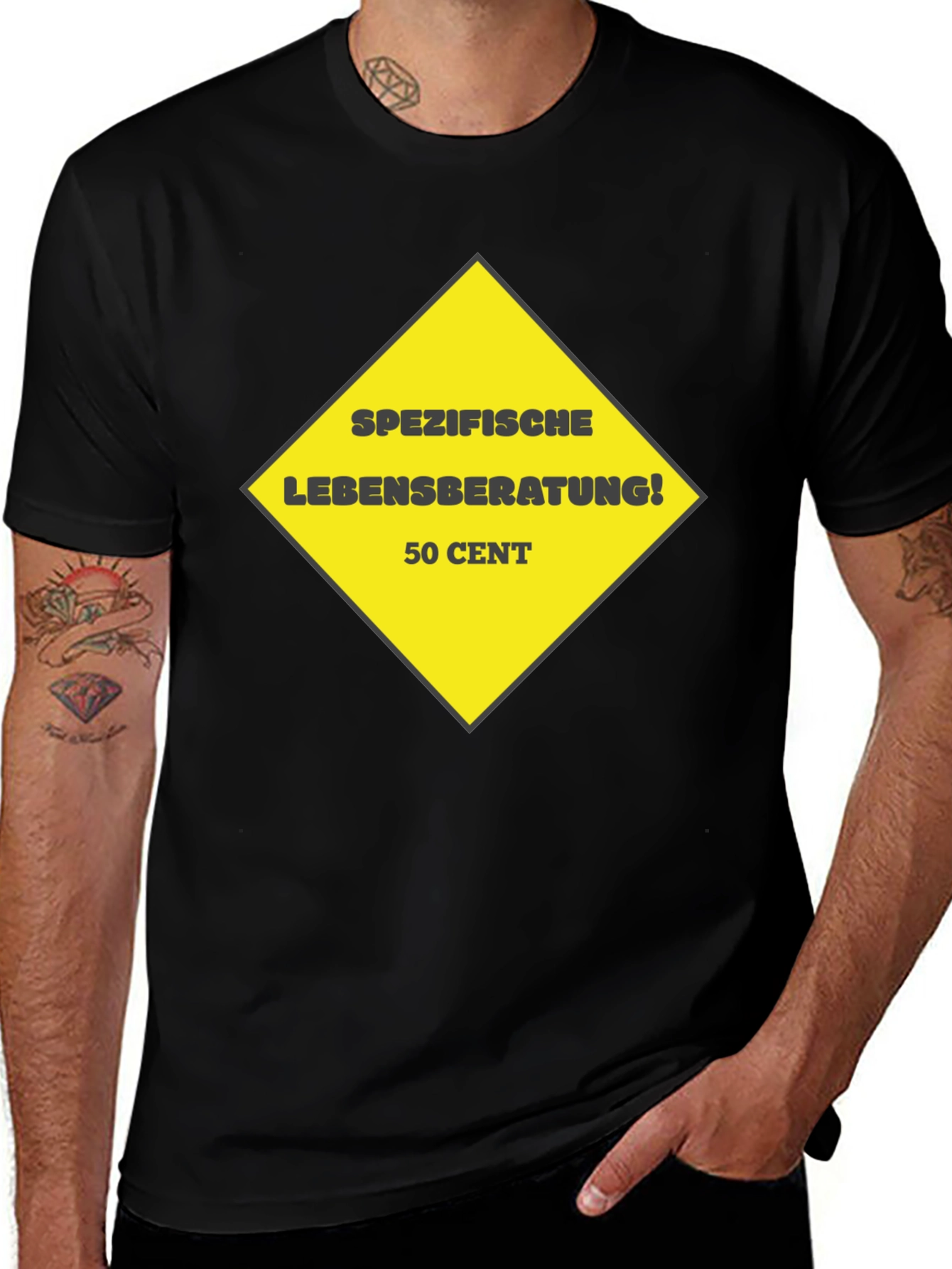 Humorous Specific Life Advice Black T-Shirt