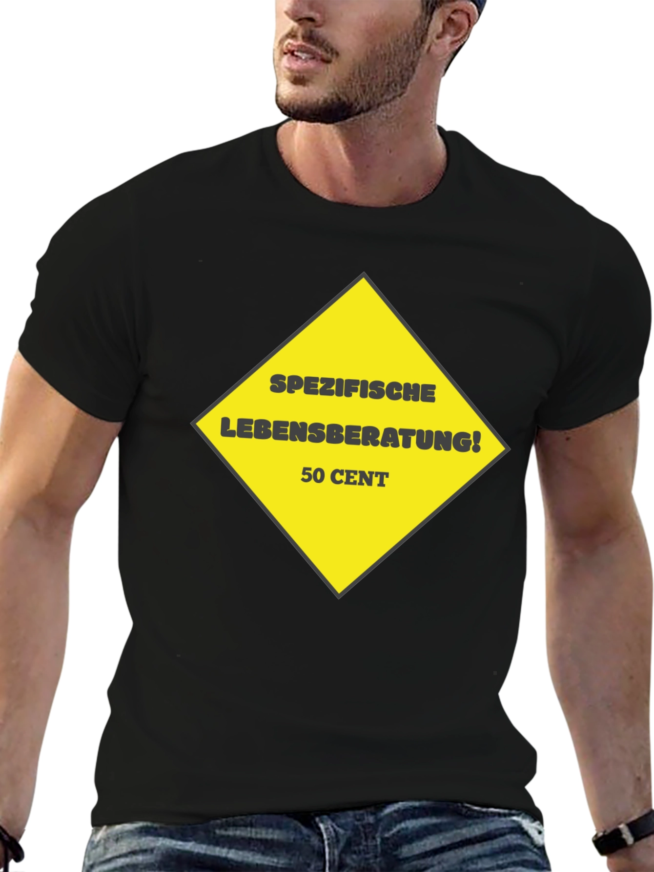 Humorous Specific Life Advice Black T-Shirt