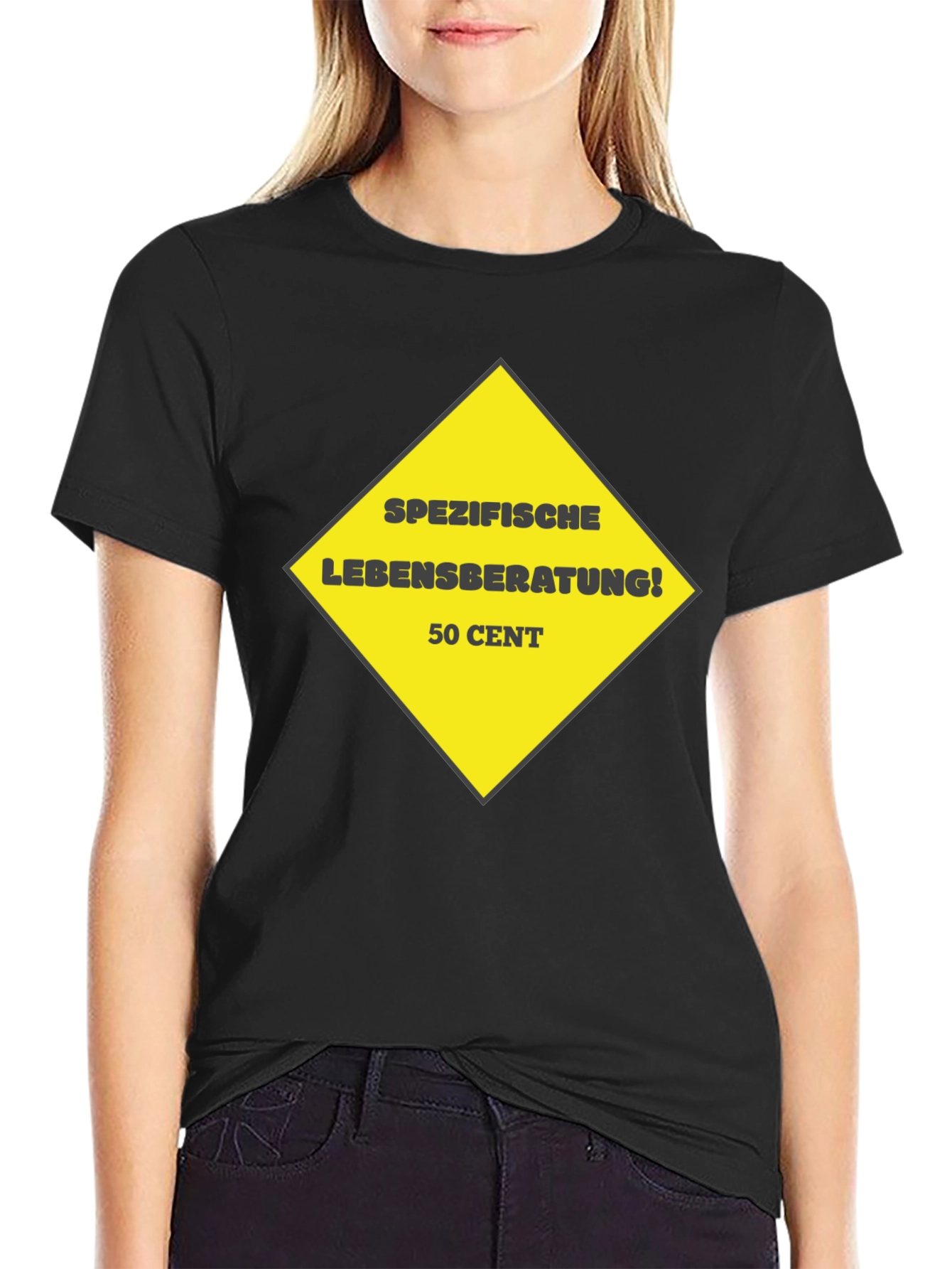 Humorous Specific Life Advice Black T-Shirt