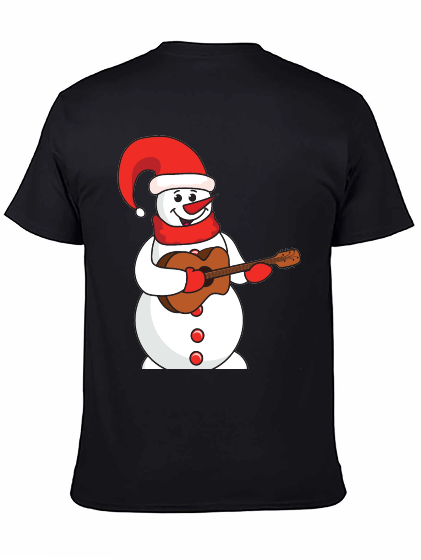 Festive Snowman Guitarist T-Shirt