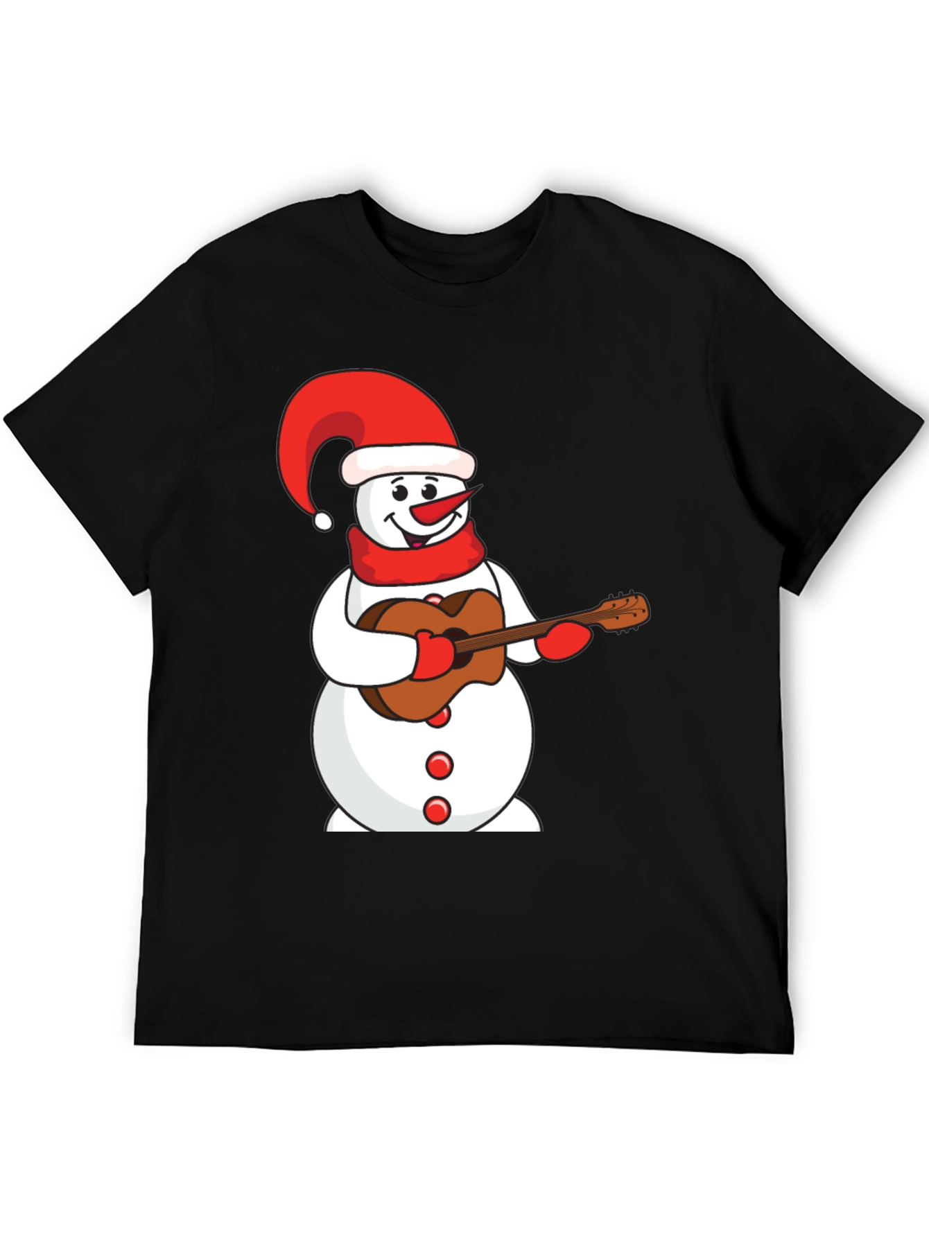 Festive Snowman Guitarist T-Shirt