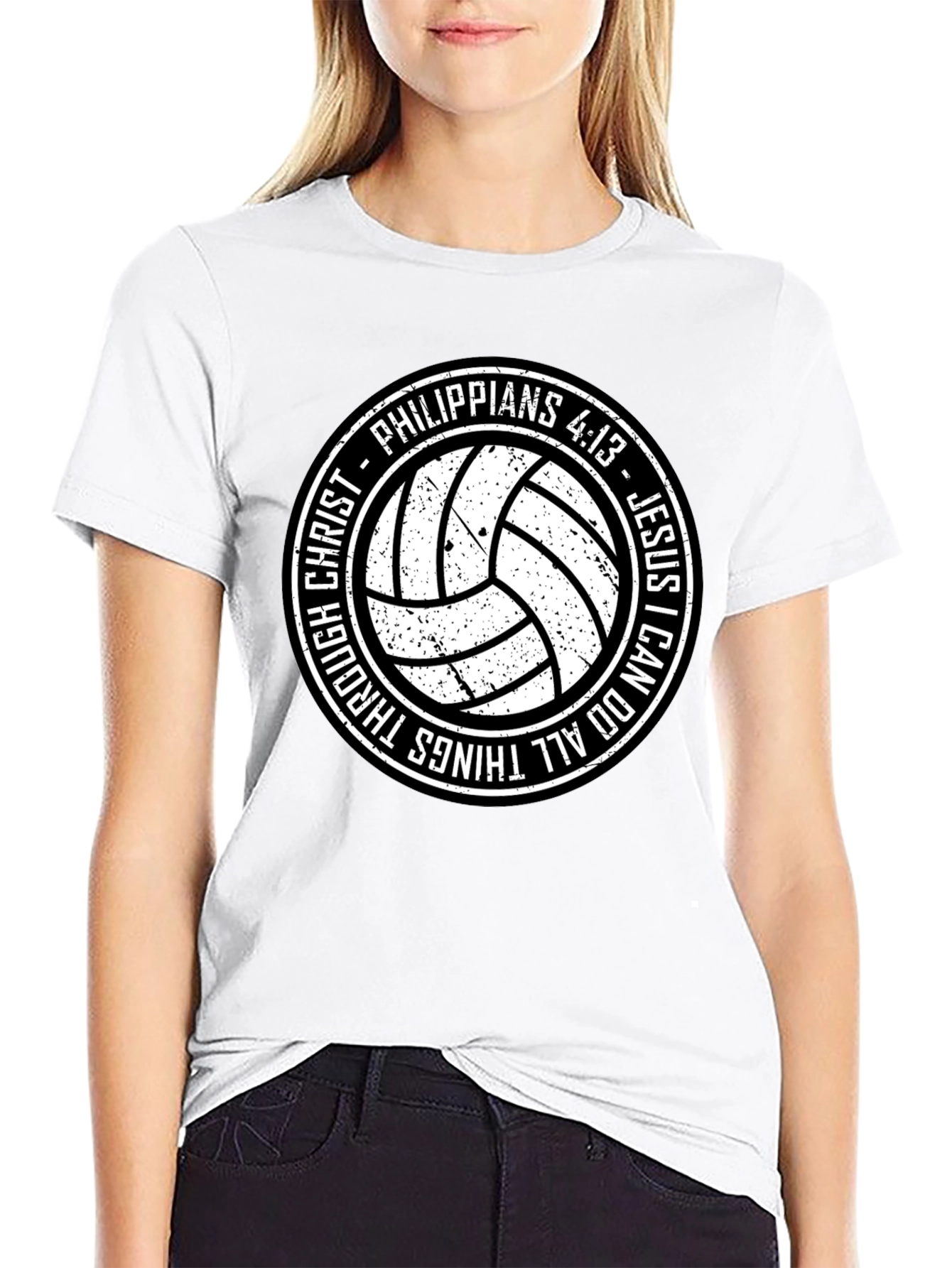 Philippians 4:13 Volleyball Graphic Tee